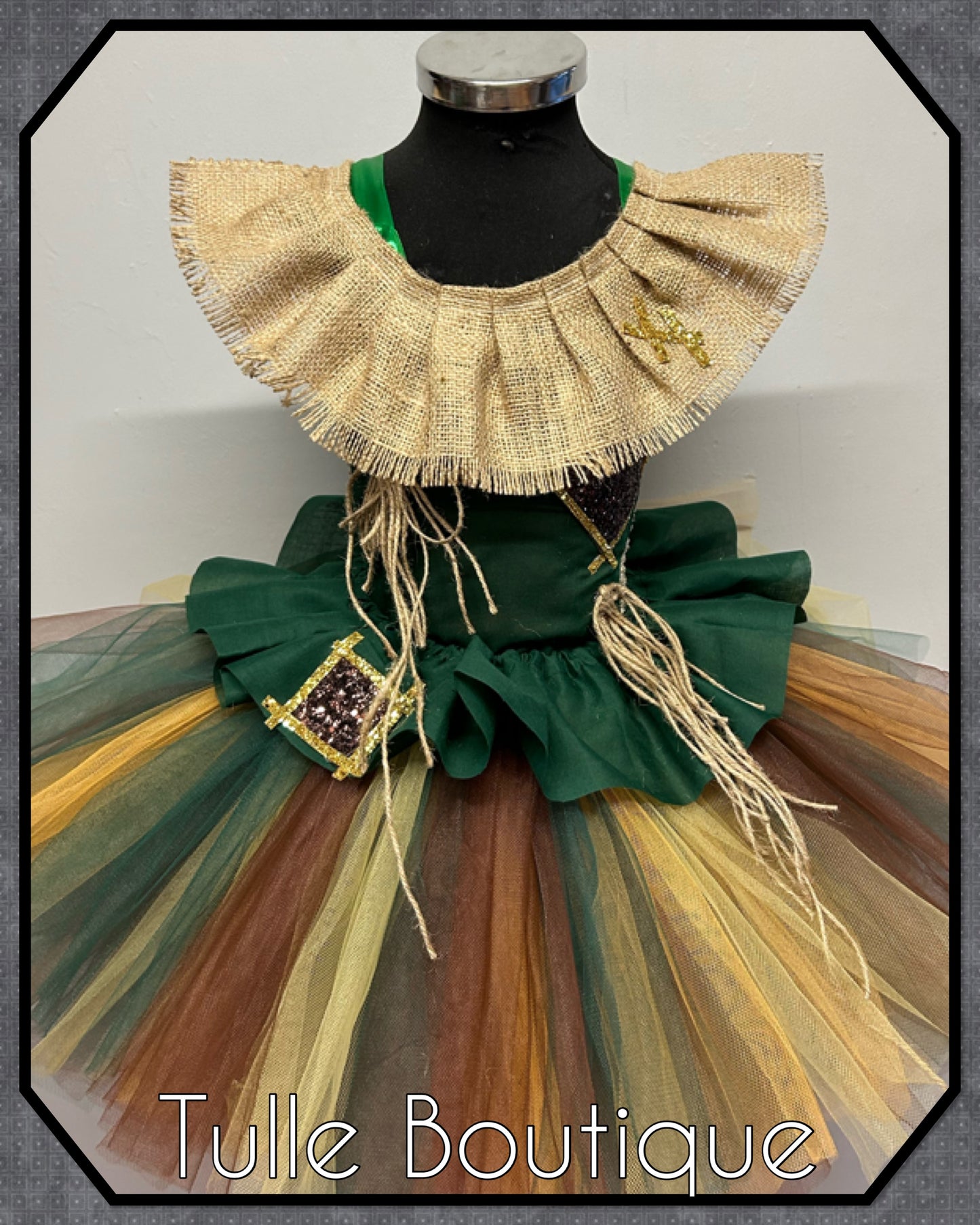 Girls Toddlers Wizard of Oz Scarecrow costume scary Halloween scarecrow tutu dress world book day costume