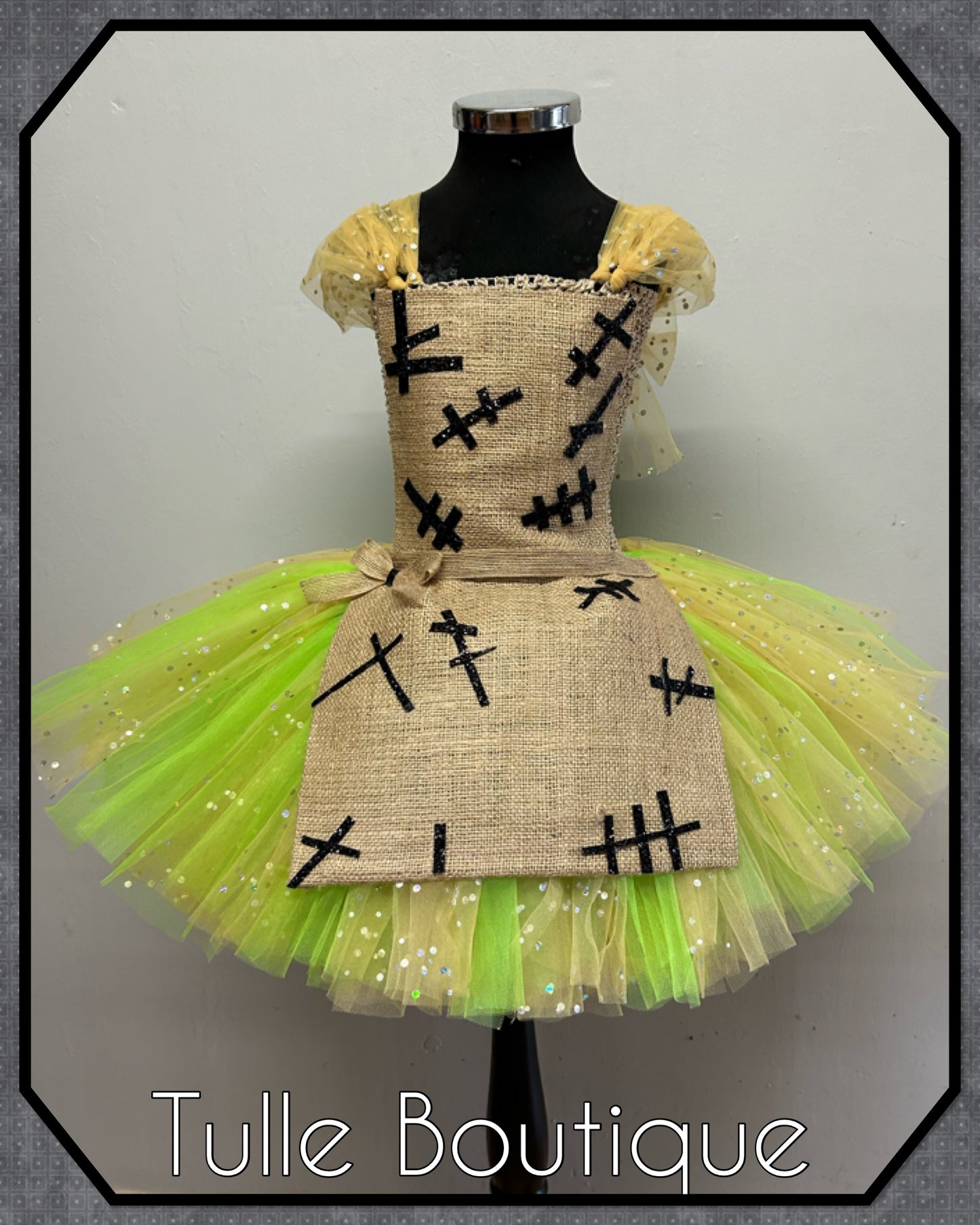 Girls toddlers Oogie Boogie costume nightmare before Christmas tutu dress party outfit