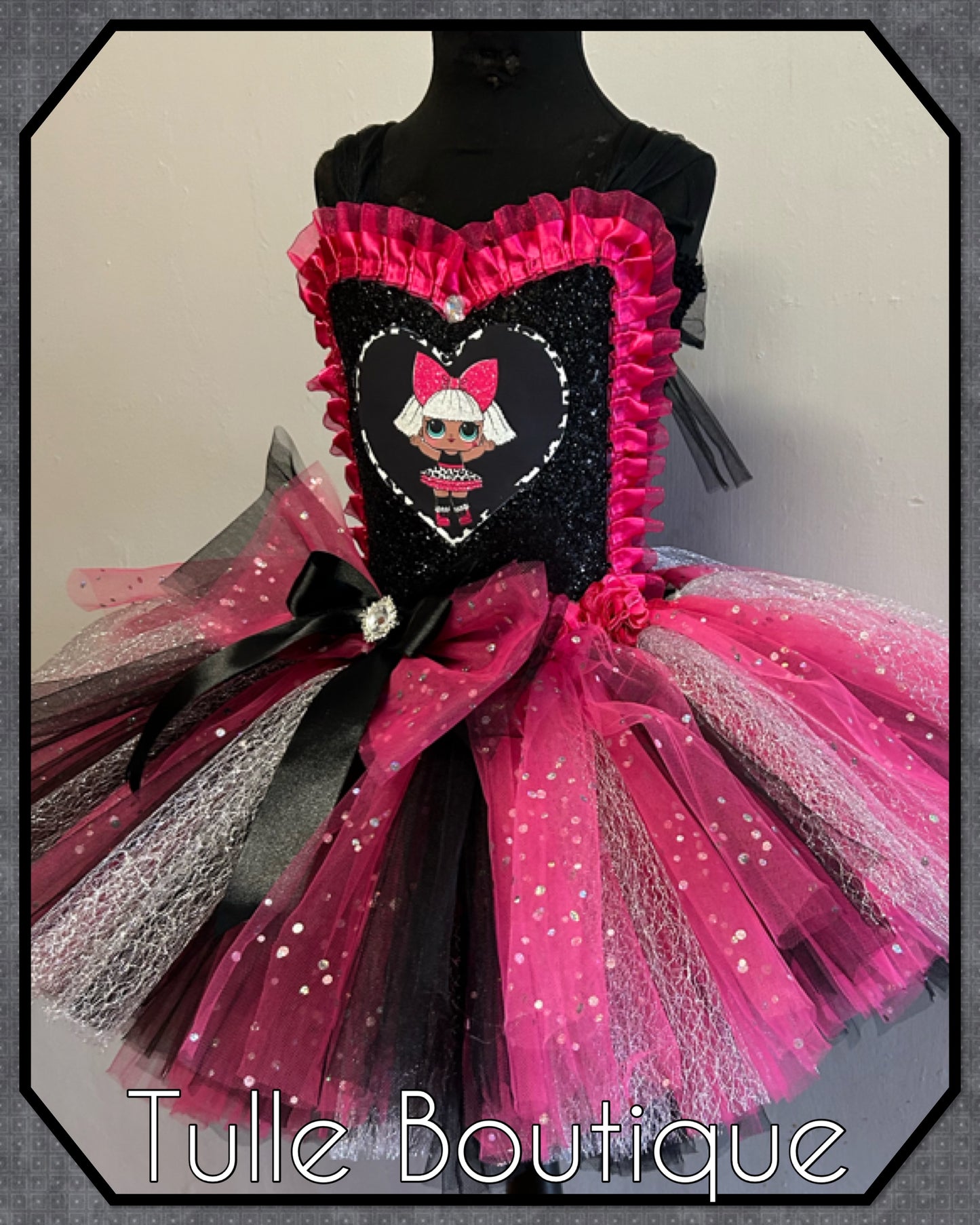 Girls Glitter Disco Diva doll themed girls birthday party tutu dress fancy dress costume
