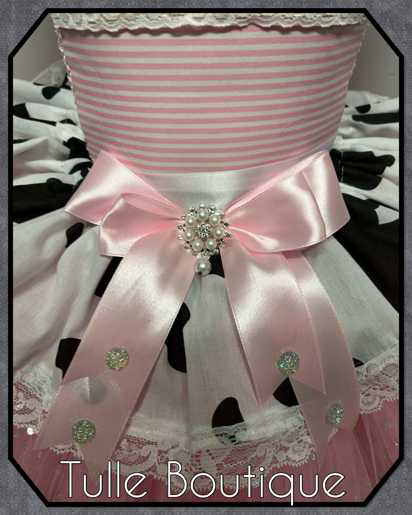 Girls Toddlers Pink Cowgirl rodeo Princess ballgown tutu dress
