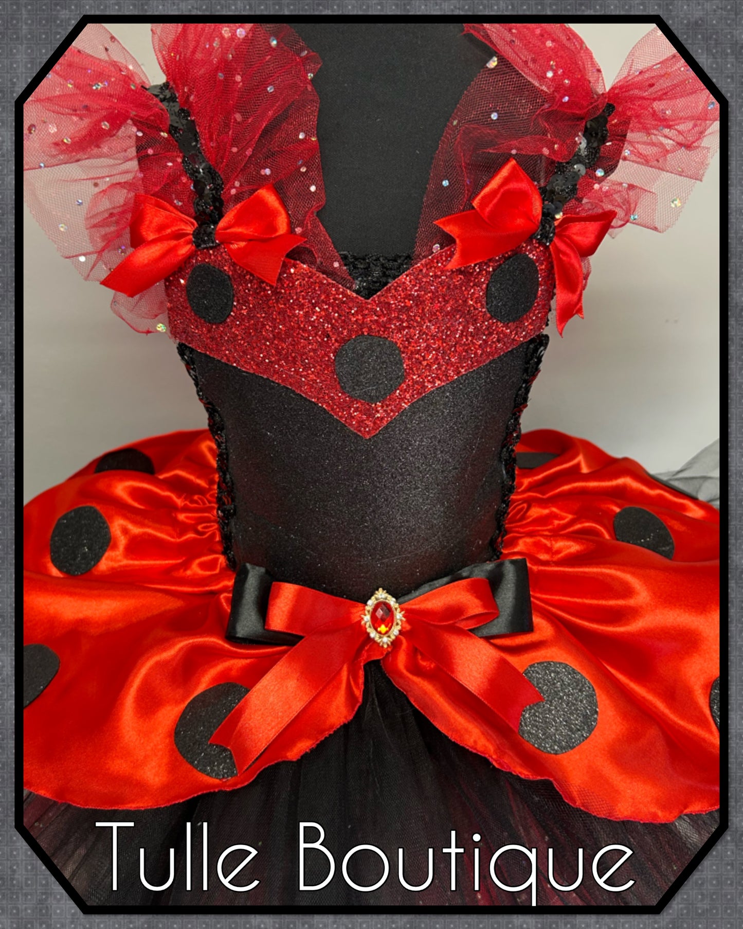 Girls toddlers Ladybug tutu dress ladybird costume