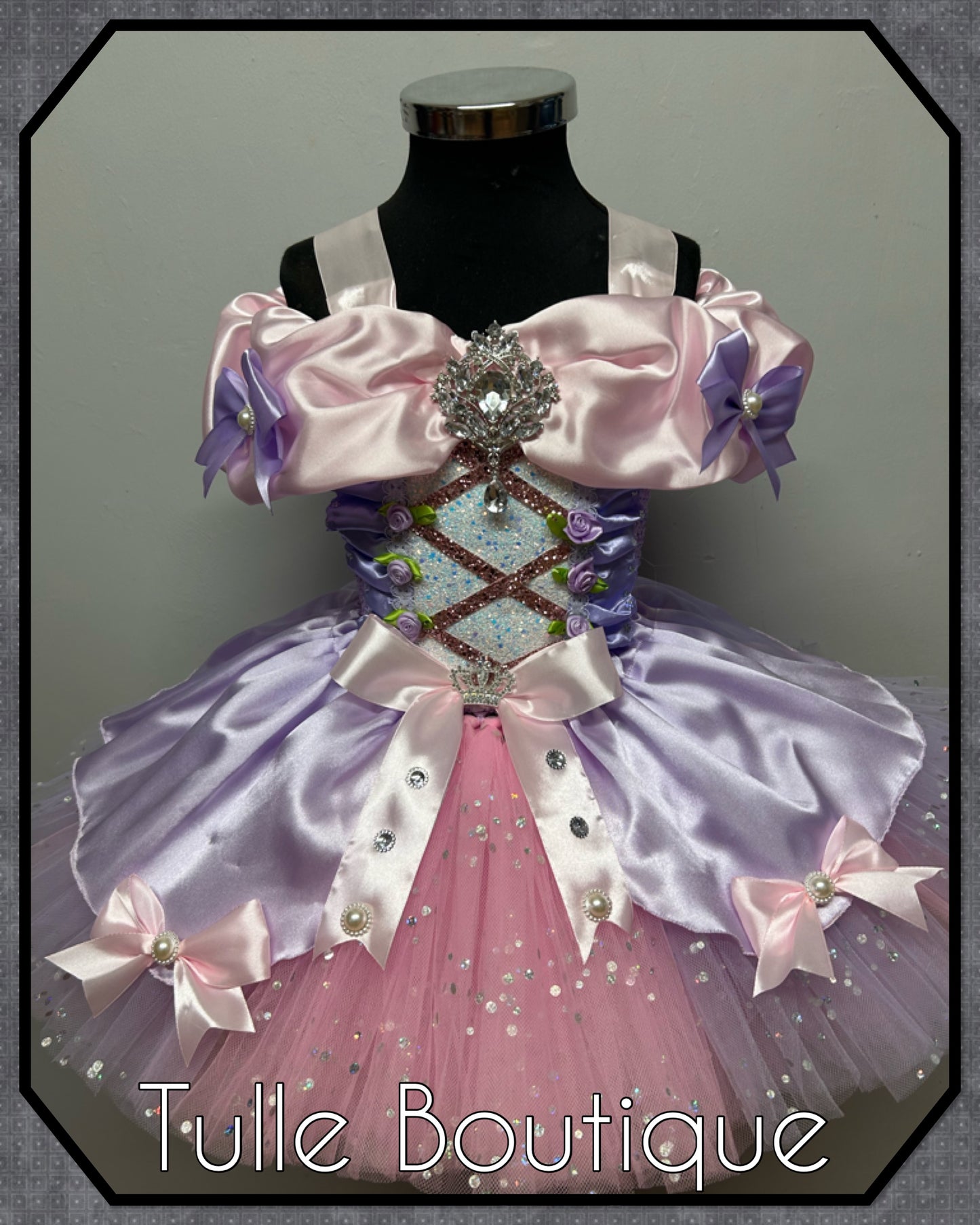 Girls toddlers Tangled Princess Rapunzel ballgown tutu dress