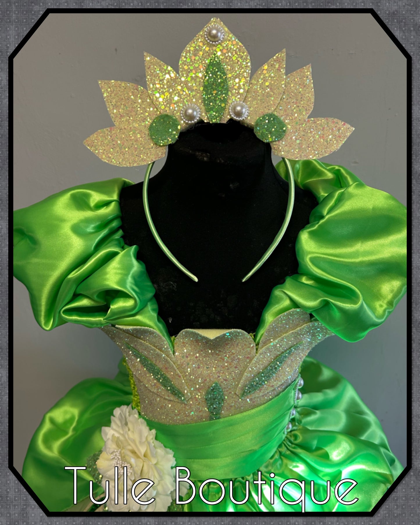 Girls Princess Tiana full length ballgown princess and the frog tutu dress