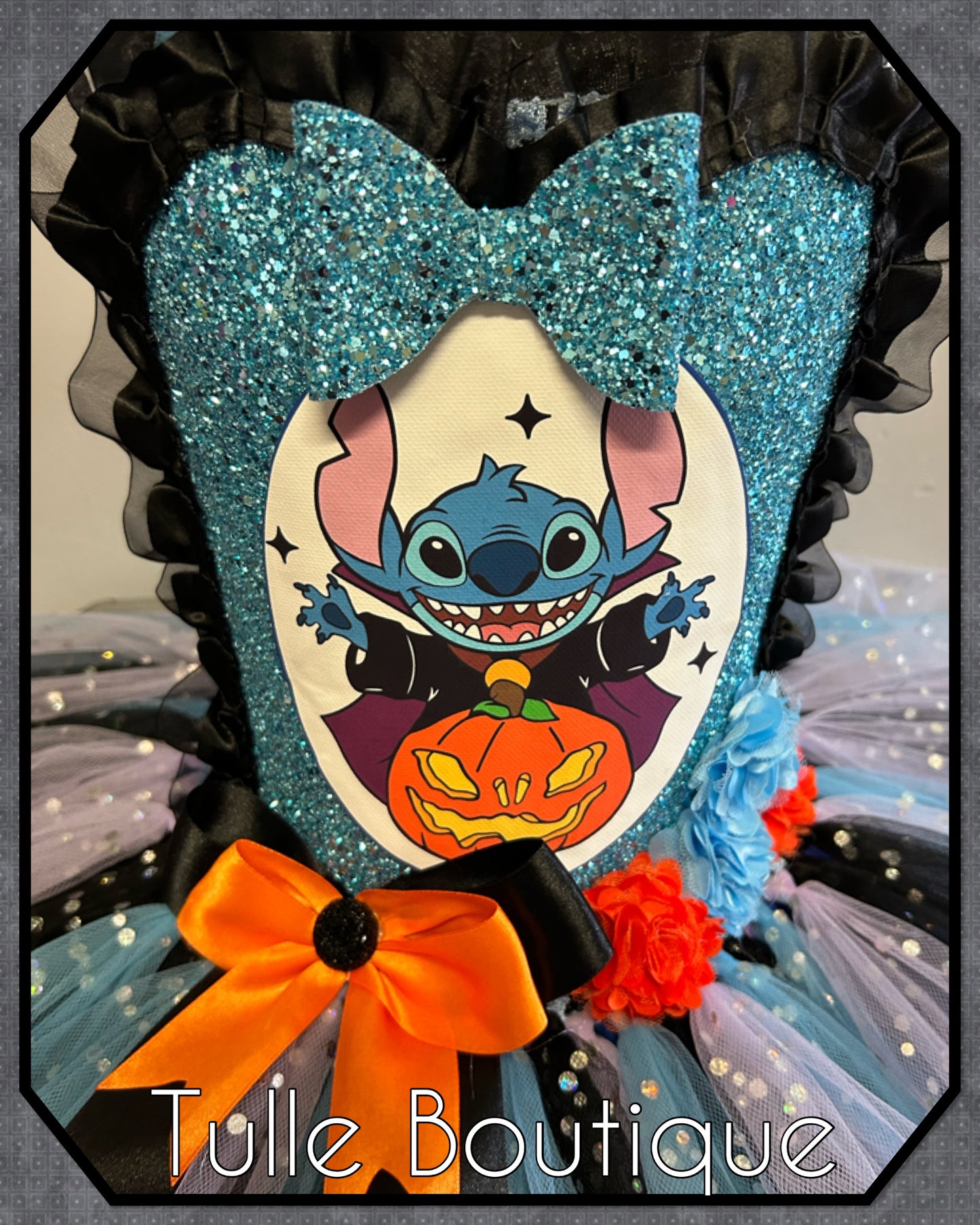 Girls Halloween Pumpkin Stitch princess birthday tutu dress