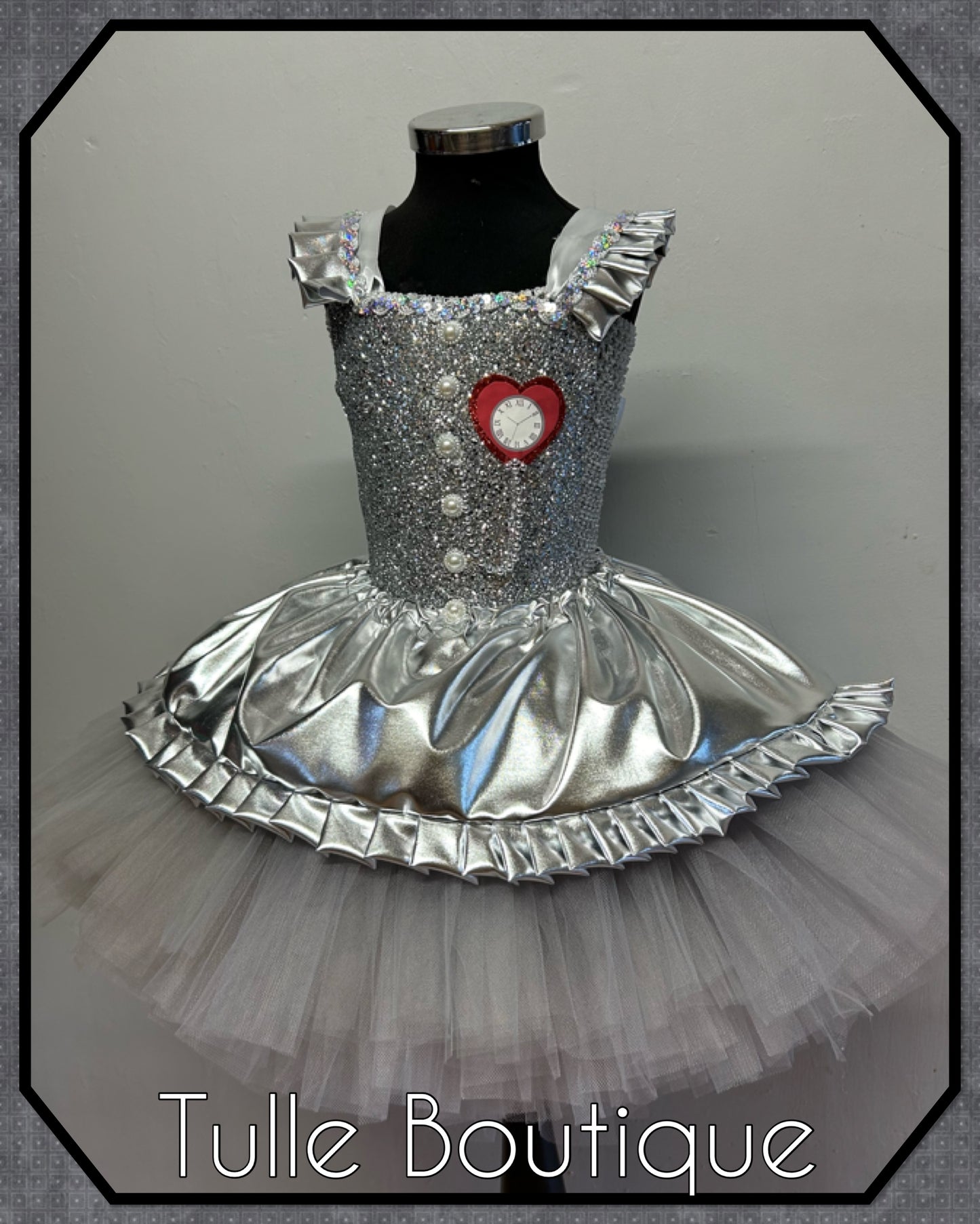 Girls Toddlers Wizard of Oz Tin man tutu dress fancy dress costume