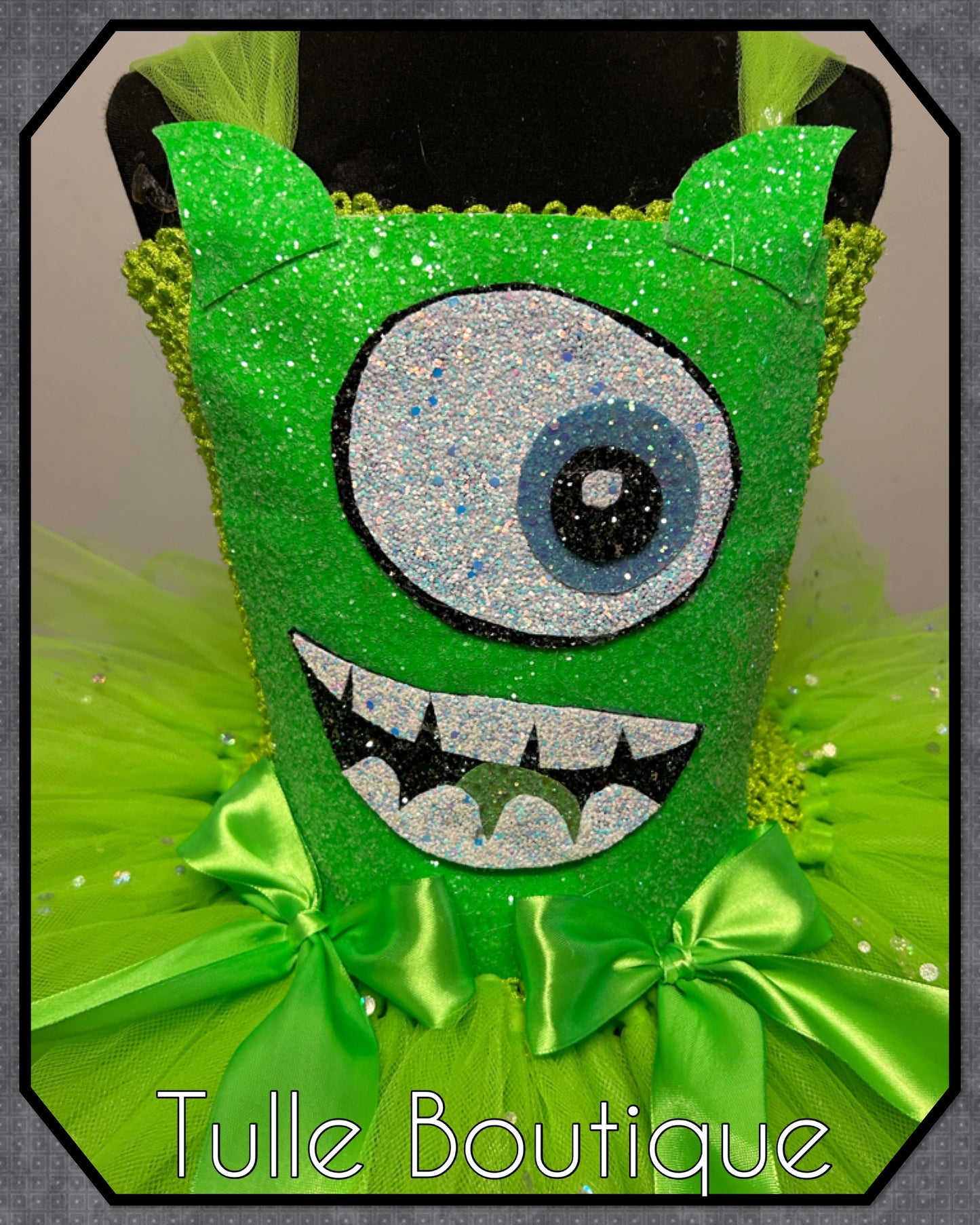 Girls Monsters Inc Mike costume Halloween birthday world book tutu dress
