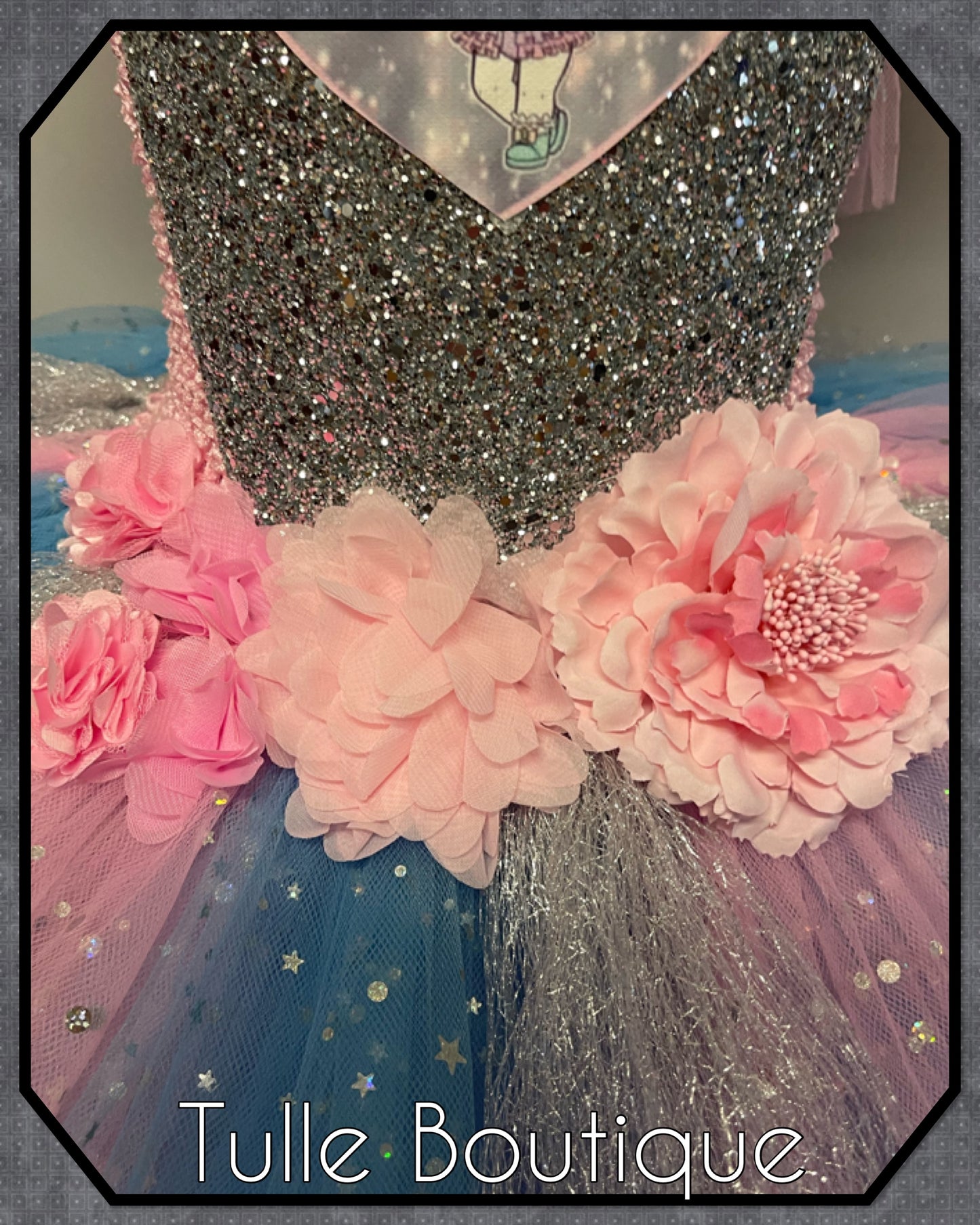 Girls Glitter Unicorn doll themed girls birthday party tutu dress fancy dress costume