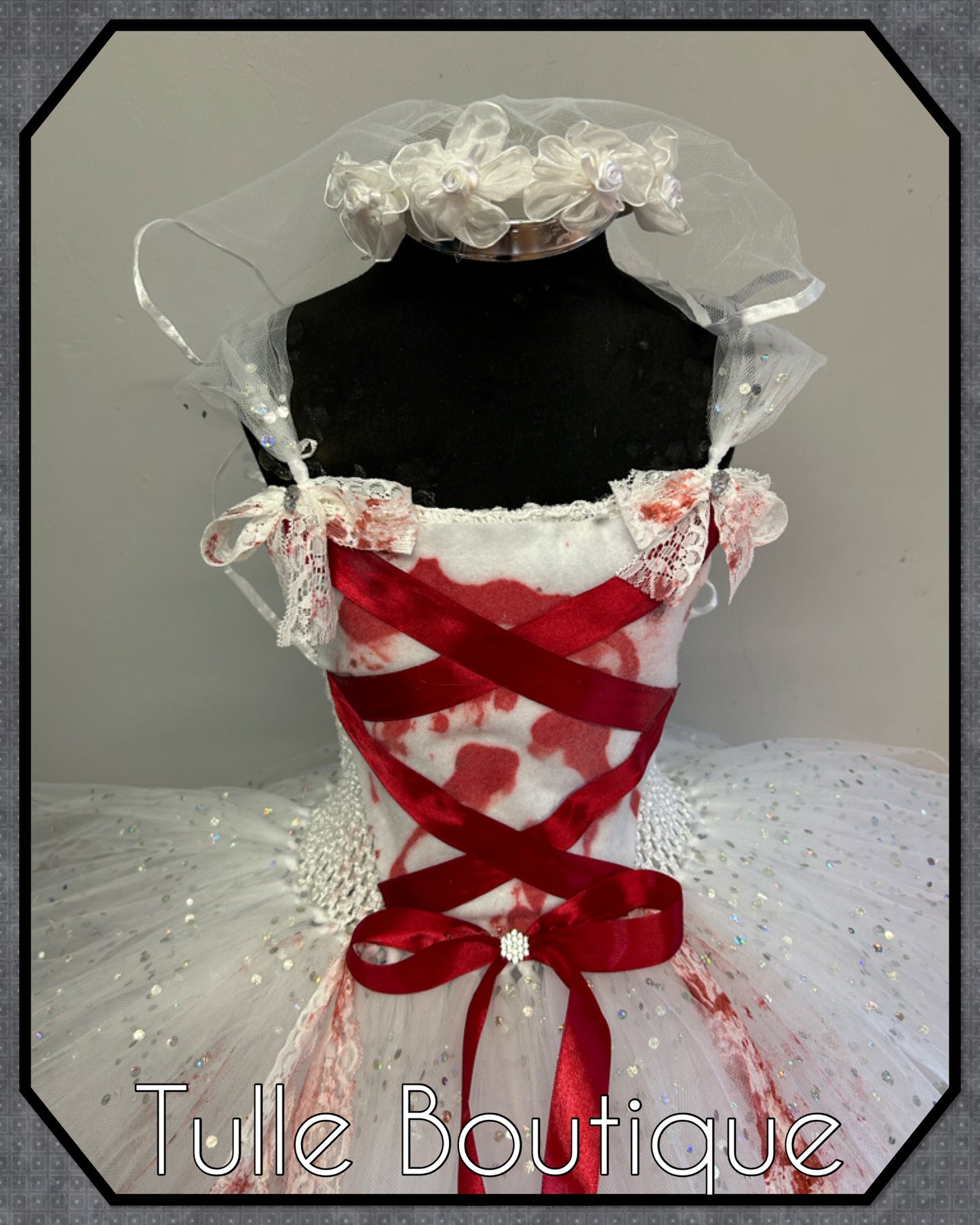 Girls Toddlers Zombie Bride dead bride dress halloween party tutu dress