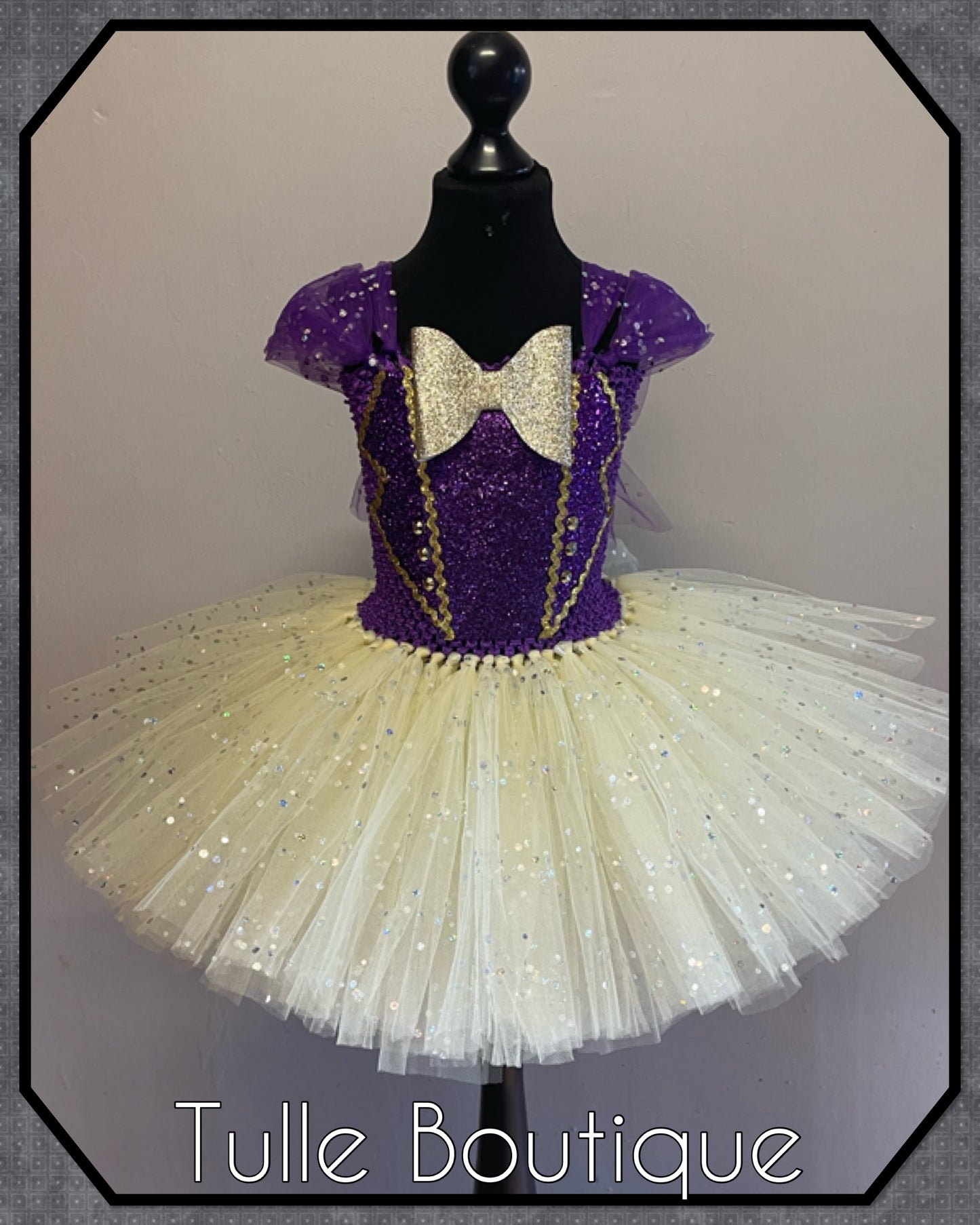 Girls toddlers purple glitter Willie wonka chocolate factory world book day birthday tutu dress