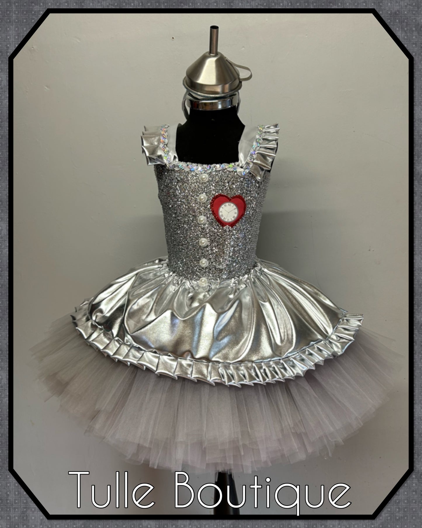 Girls Toddlers Wizard of Oz Tin man tutu dress fancy dress costume