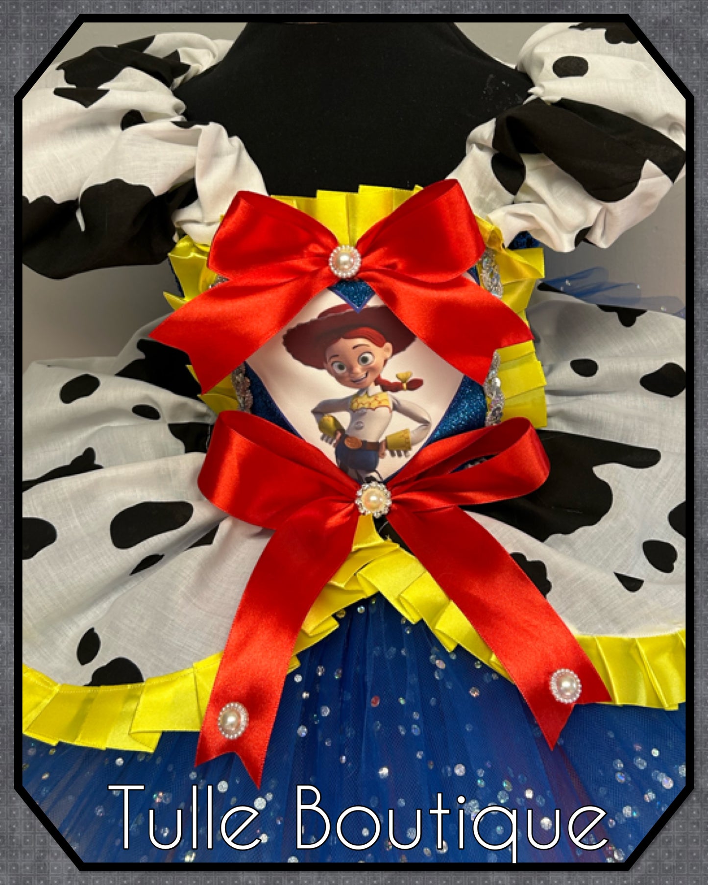 Girls toddlers Jessie cowgirl ballgown tutu dress fancy dress costume
