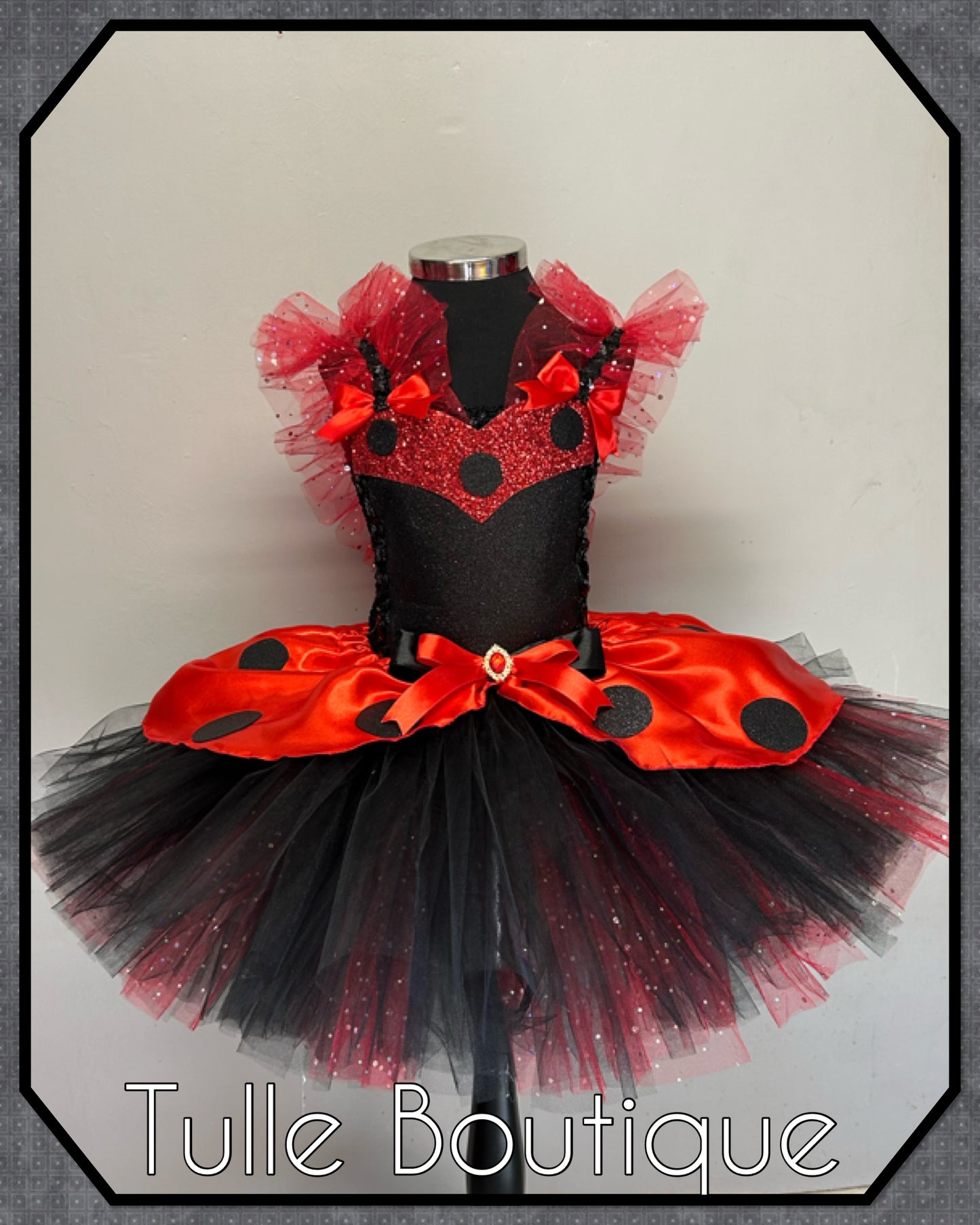 Girls toddlers Ladybug tutu dress ladybird costume