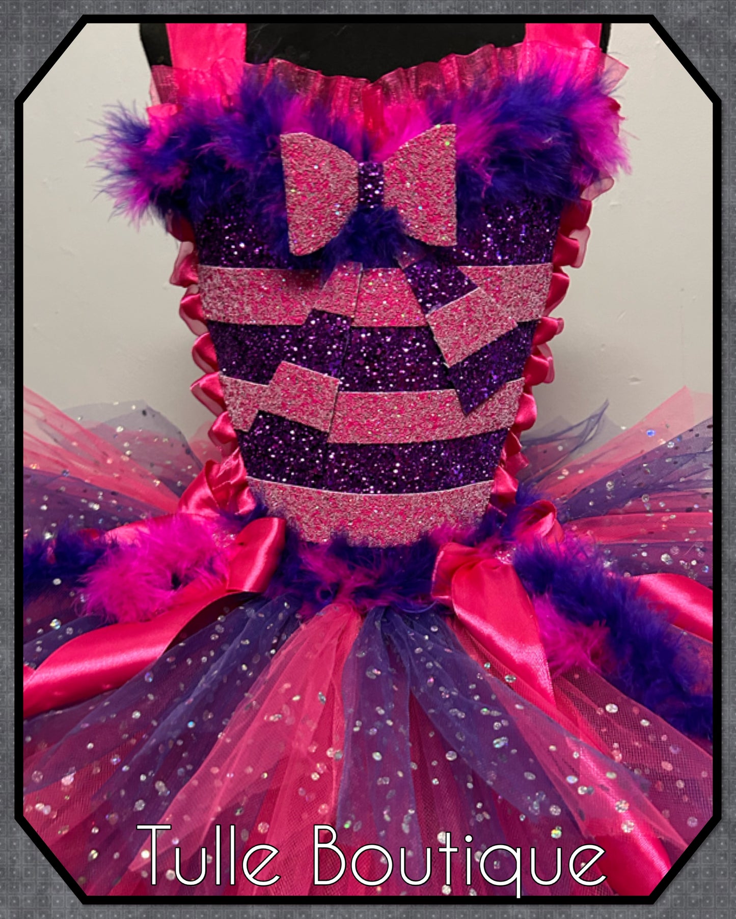 Girls Cheshire Cat world book day Alice in wonderland birthday party tutu dress