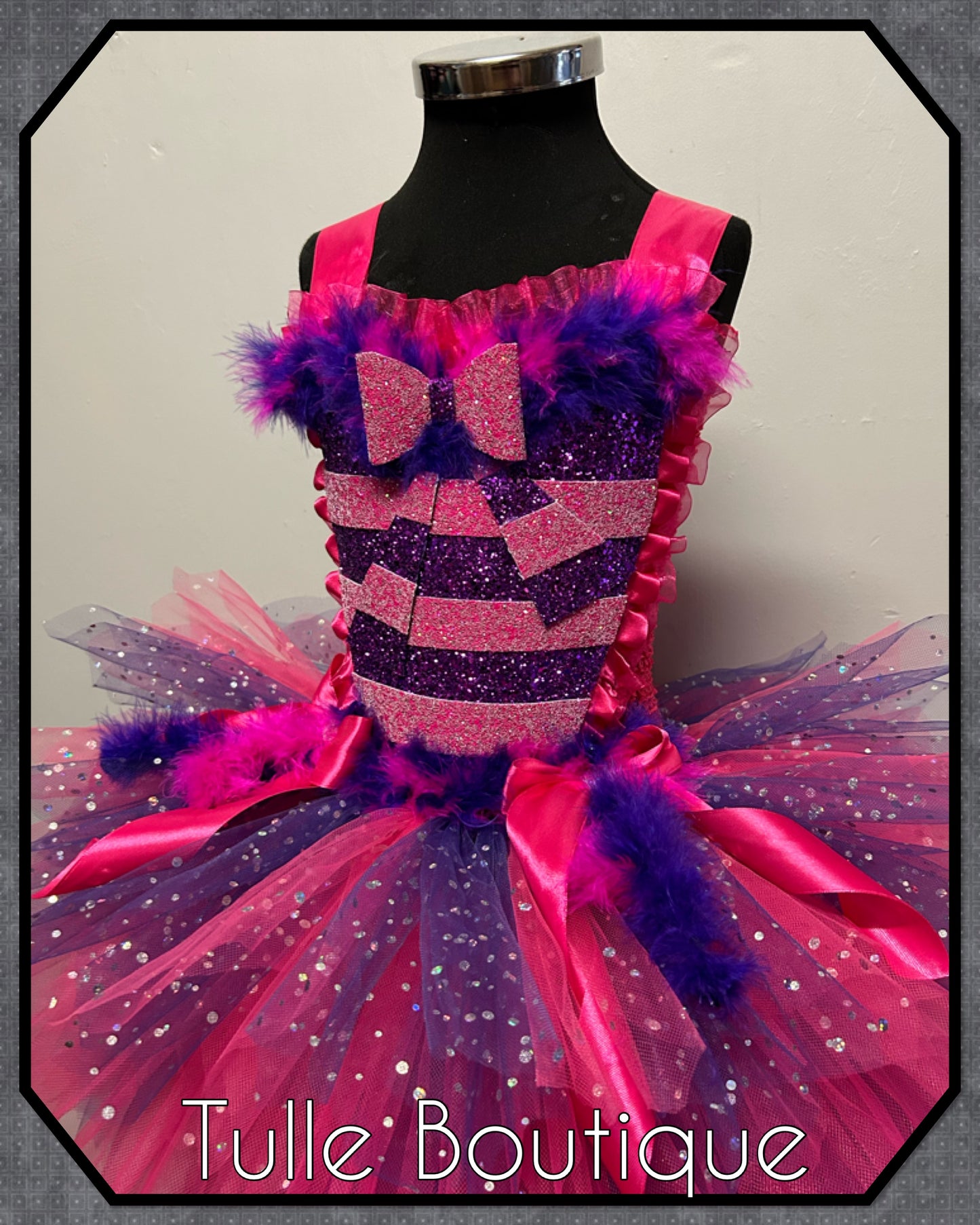Girls Cheshire Cat world book day Alice in wonderland birthday party tutu dress