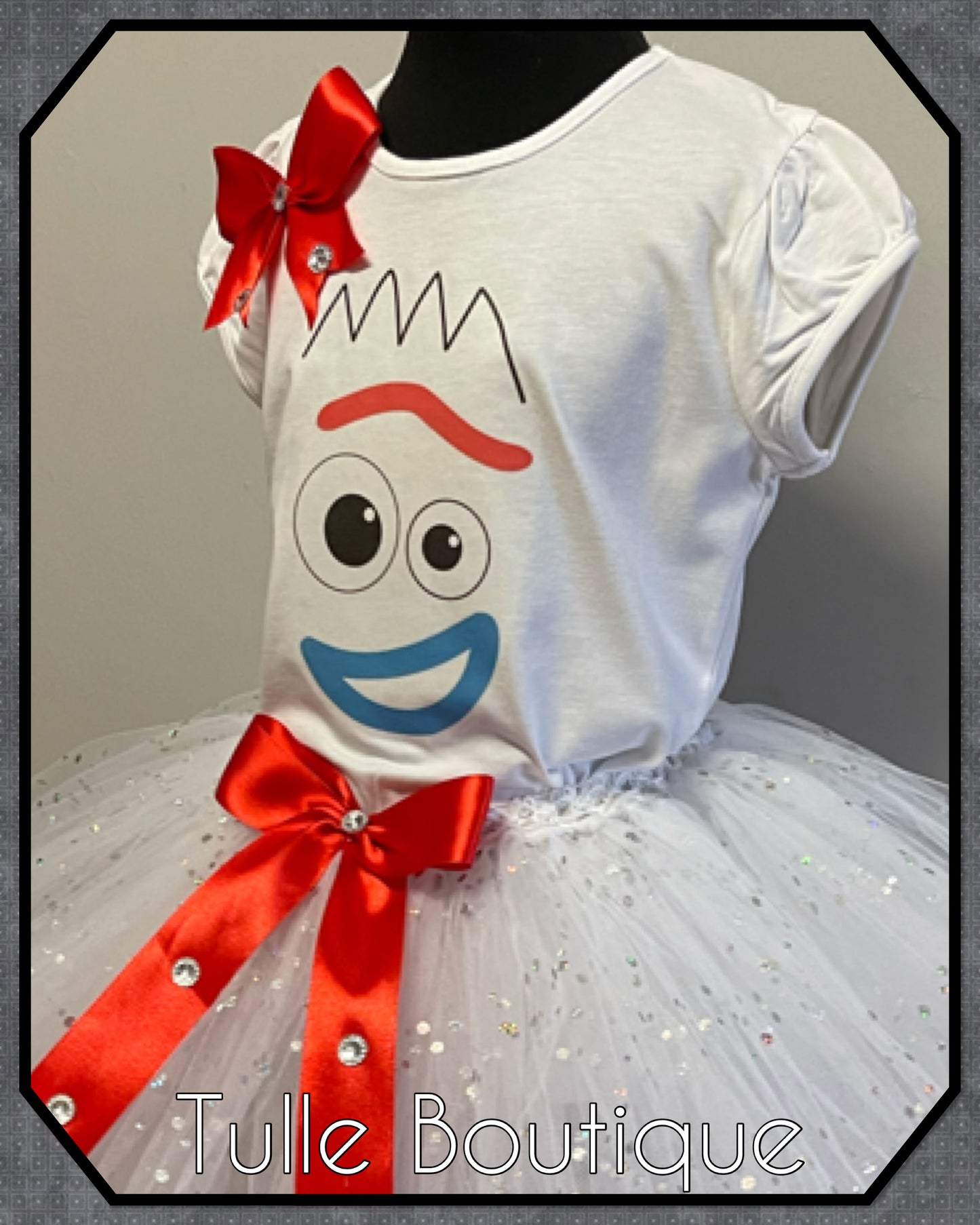 Forky T-shirt and tutu birthday party outfit