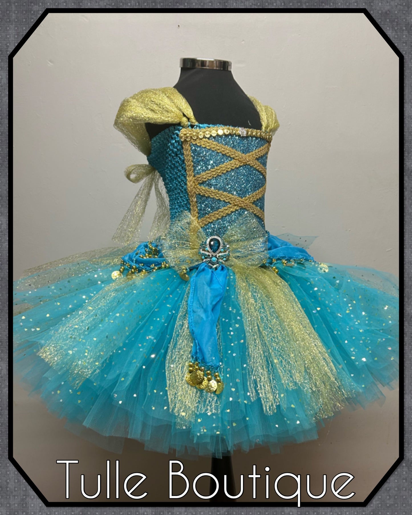 Girls toddlers Princess Jasmine tutu dress fancy dress costume