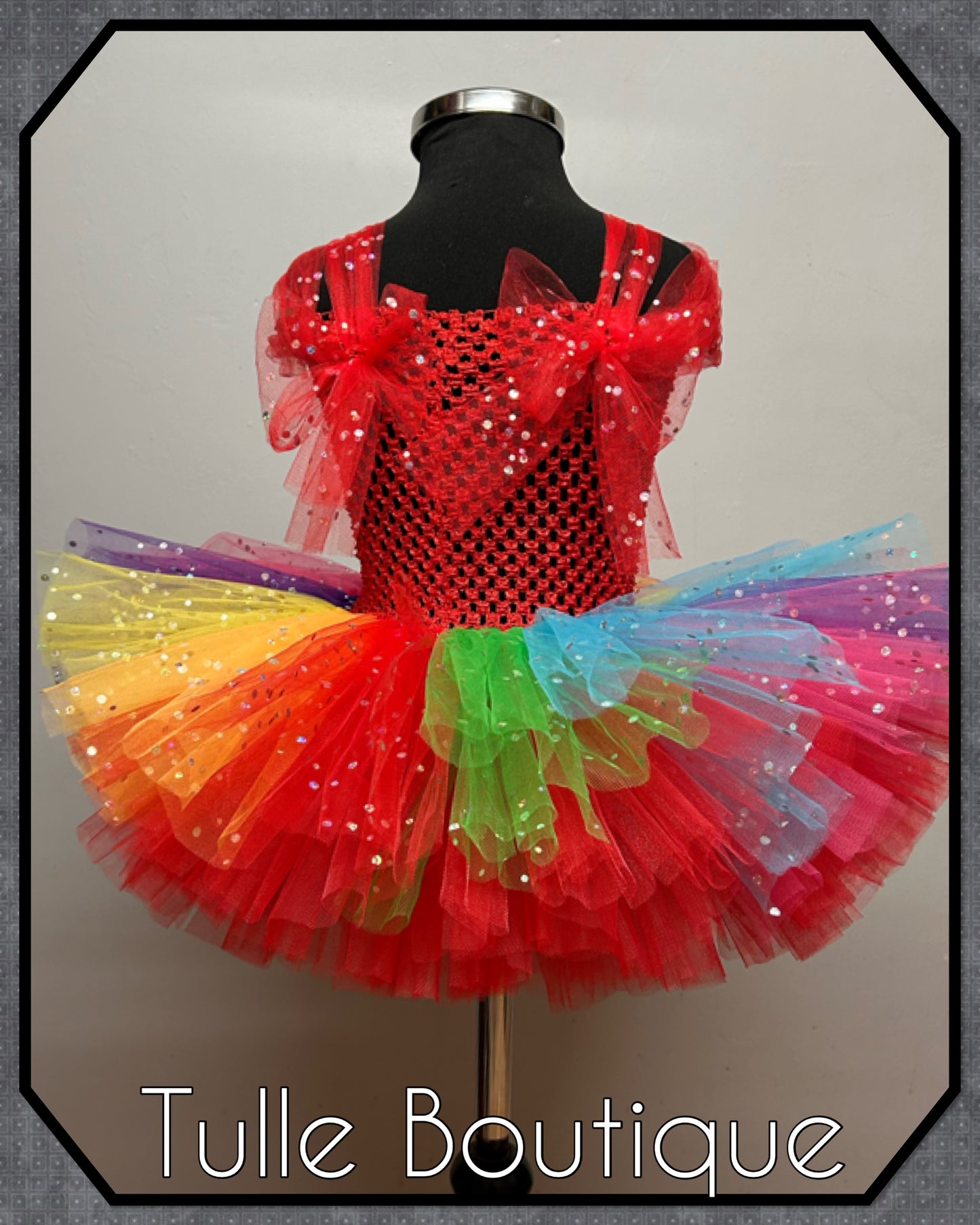 Cocomelon personalized rainbow birthday tutu dress