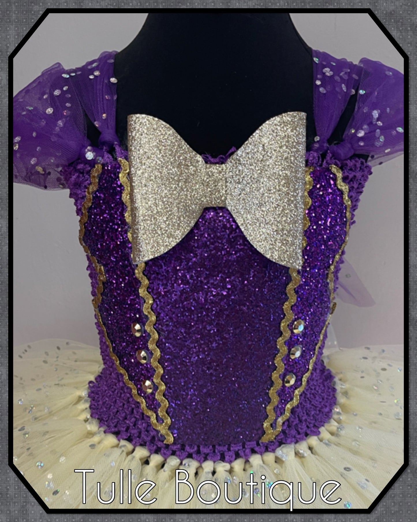 Girls toddlers purple glitter Willie wonka chocolate factory world book day birthday tutu dress