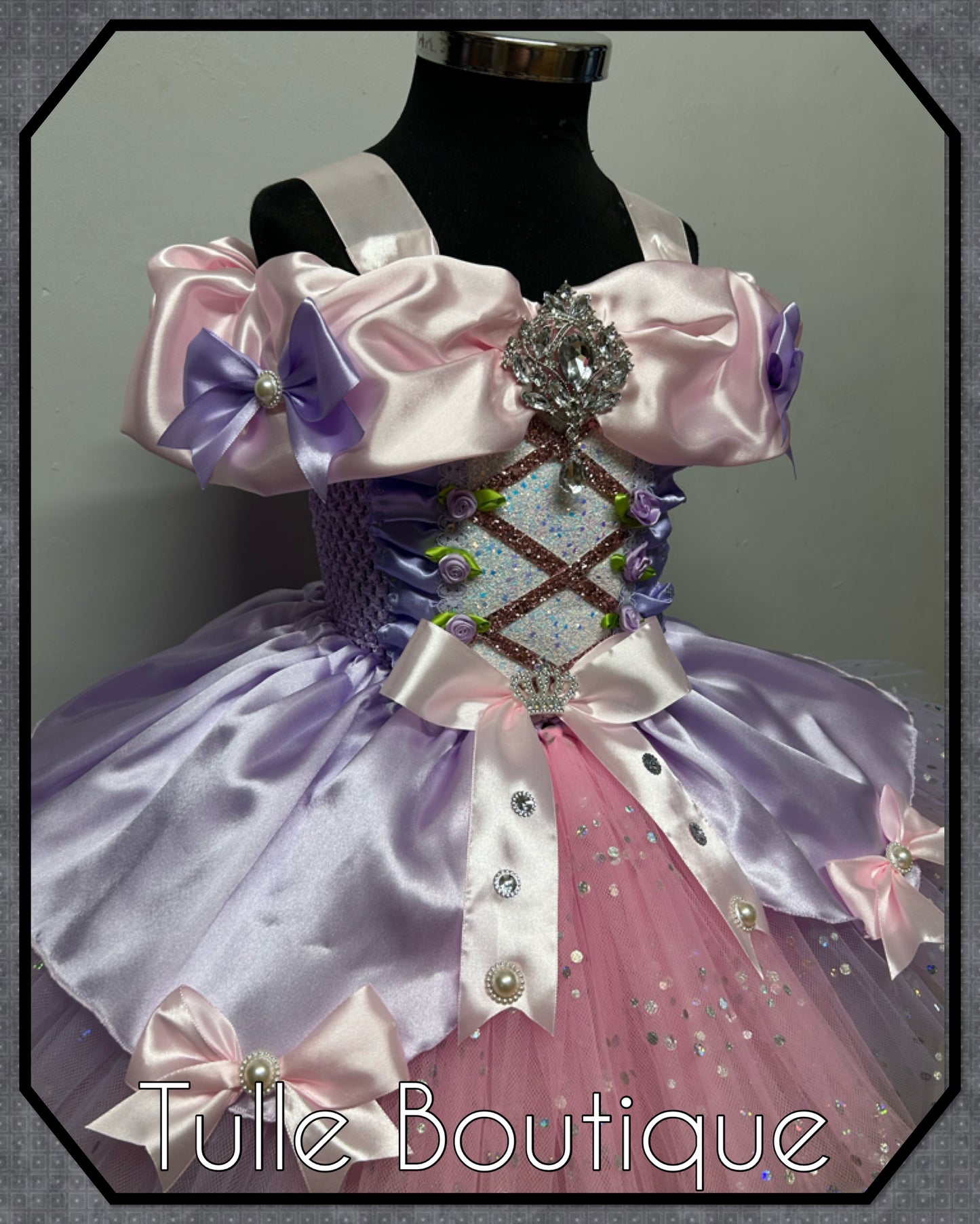 Girls toddlers Tangled Princess Rapunzel ballgown tutu dress