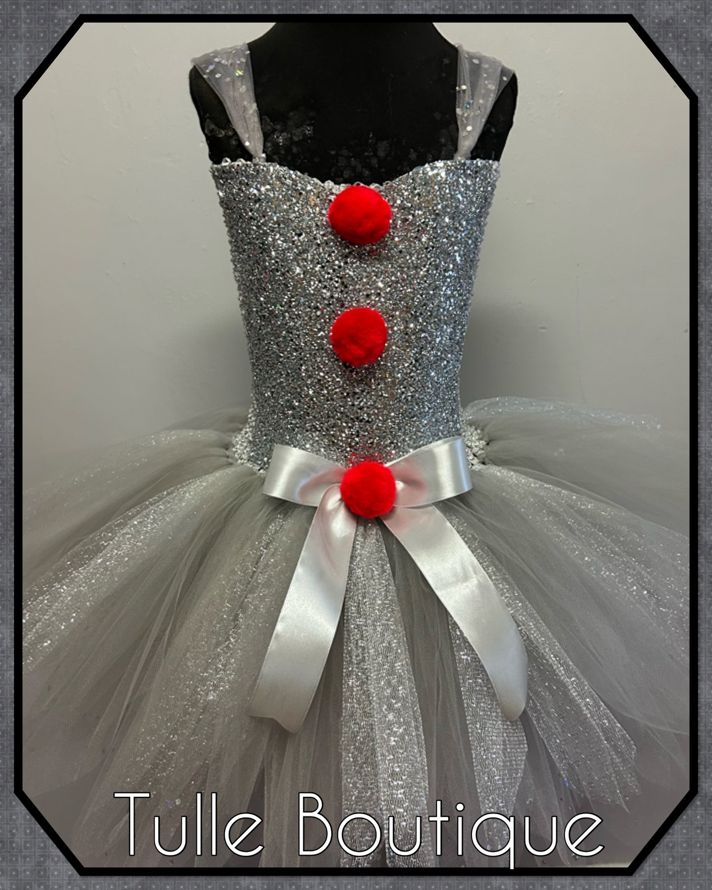 Girls Pennywise costume Killer Clown IT Halloween birthday tutu dress