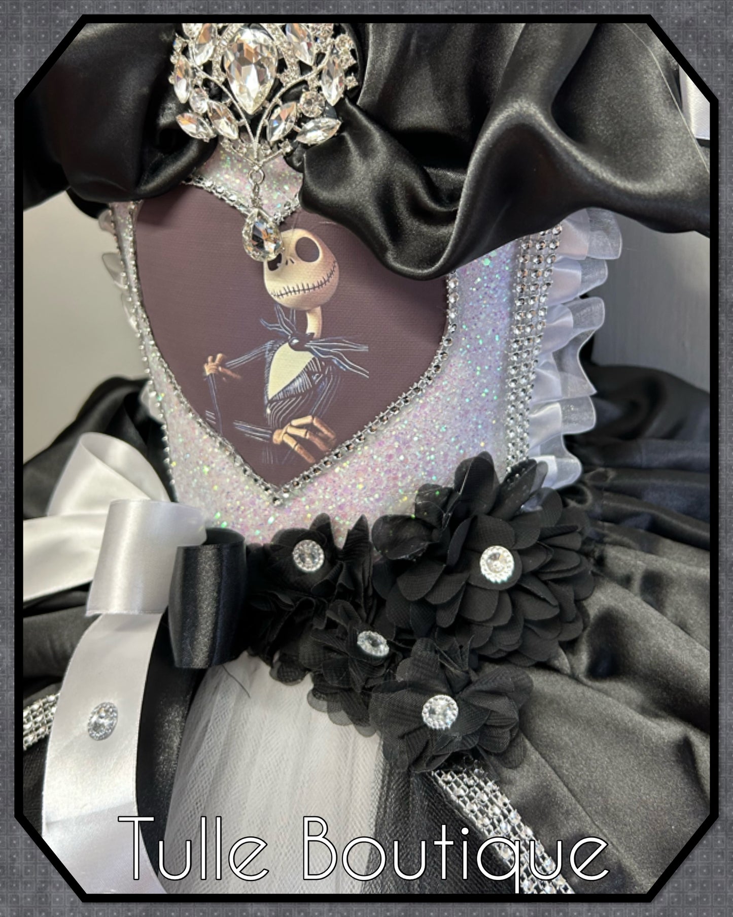 Girls toddlers Jack Skellington dress Halloween ballgown nightmare before Christmas dress up