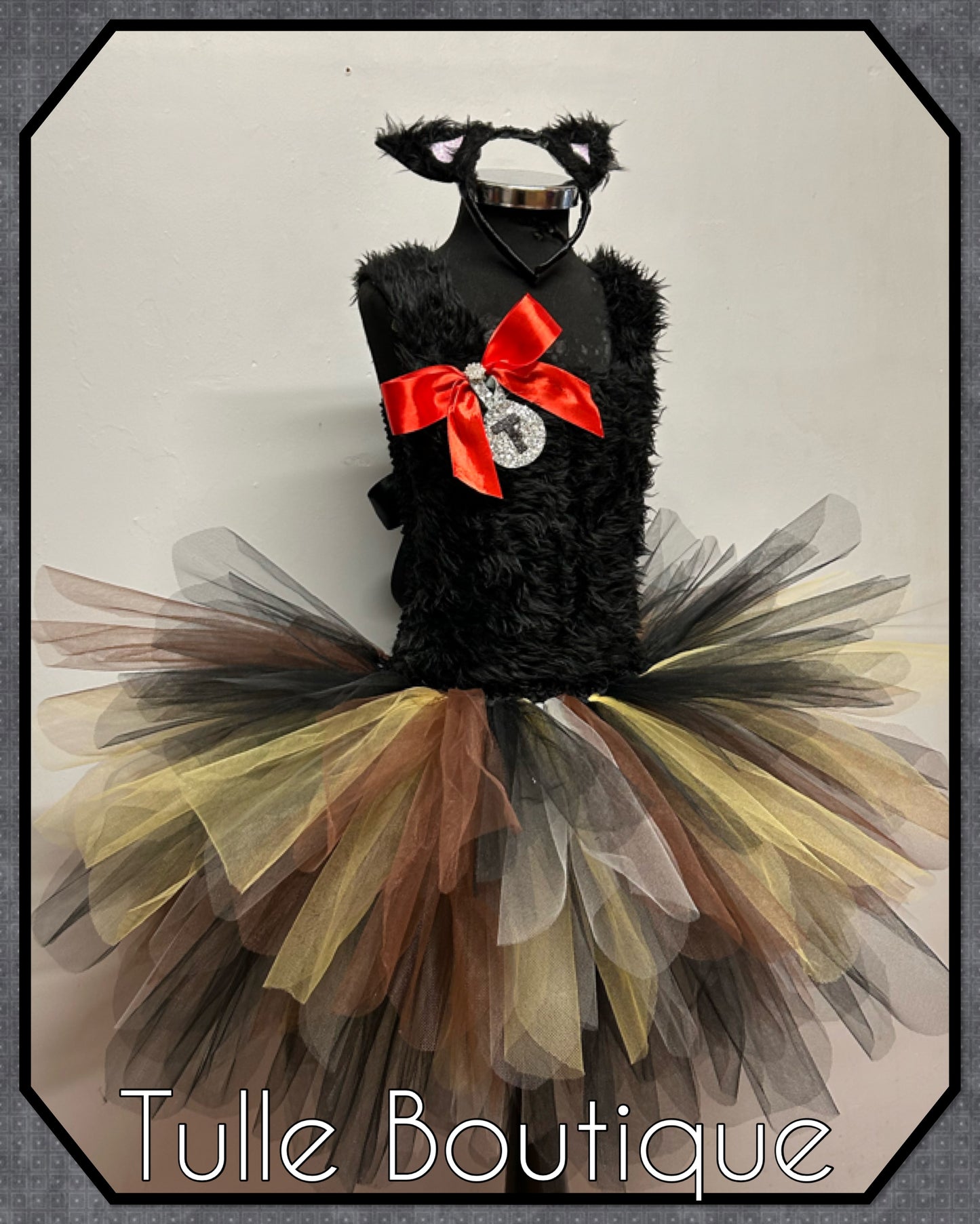 Girls toddlers Dorothy’s dog Toto wizard of Oz tutu dress fancy dress costume outfit