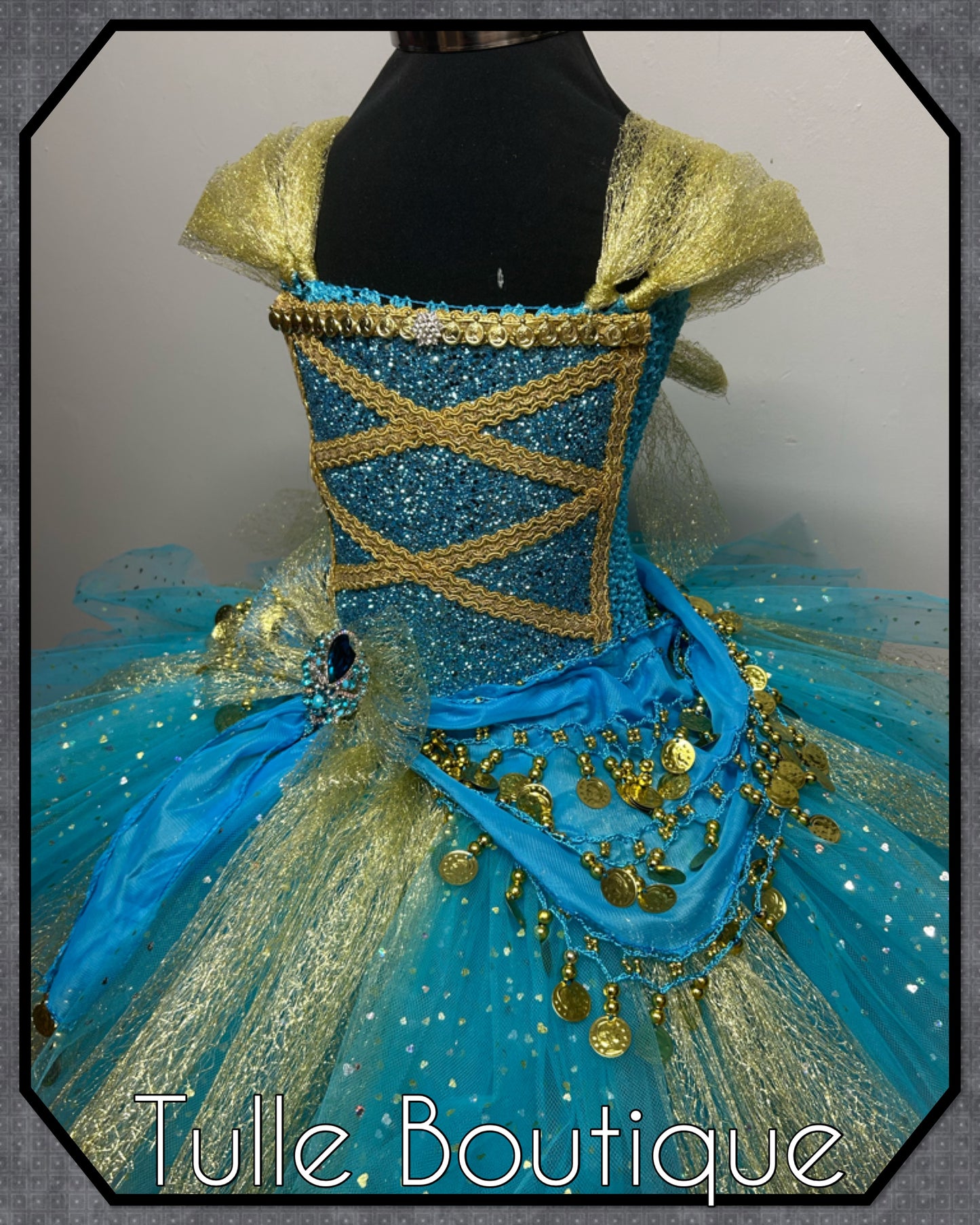 Girls toddlers Princess Jasmine tutu dress fancy dress costume