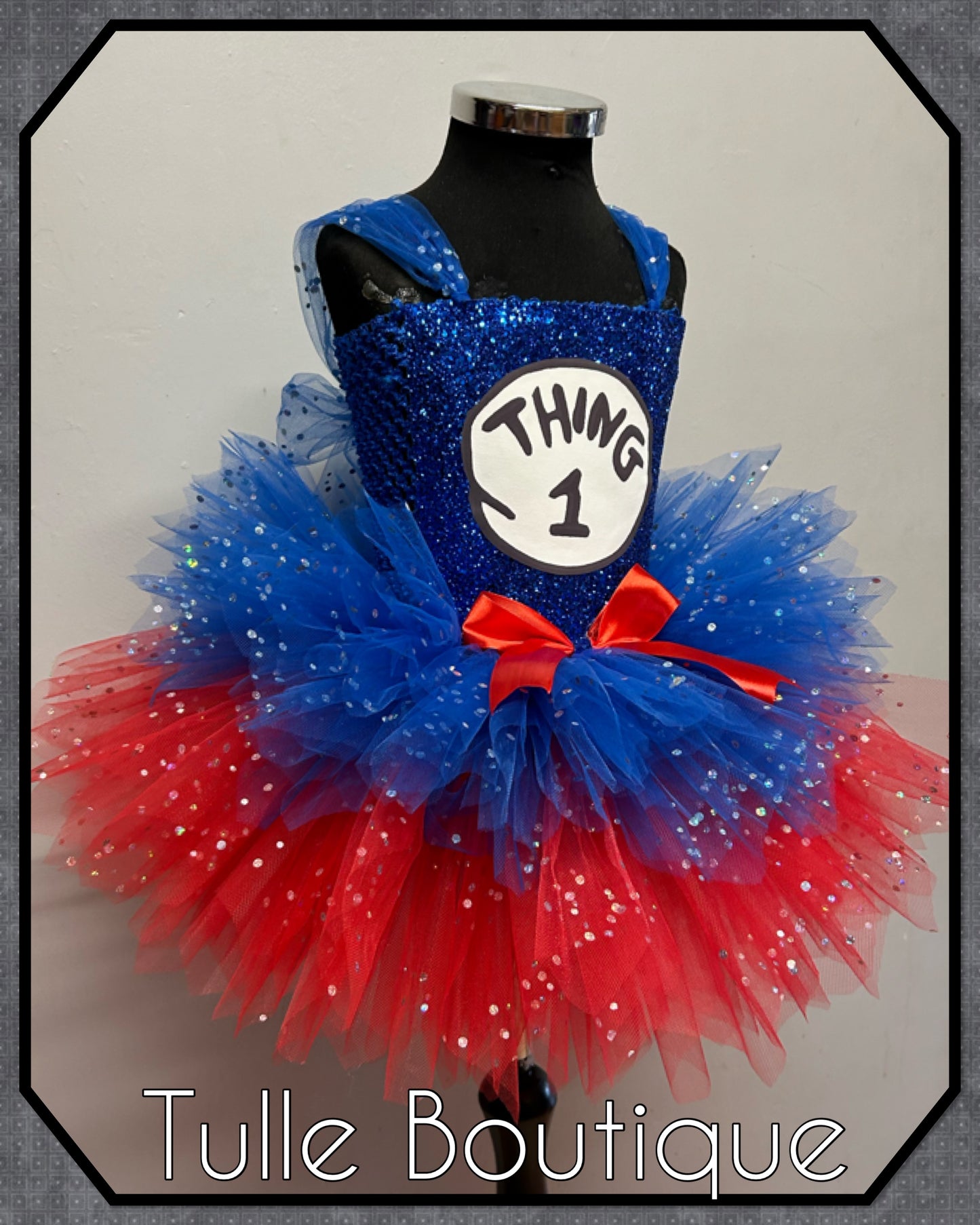 Thing 1 Thing 2 Halloween birthday world book tutu dress