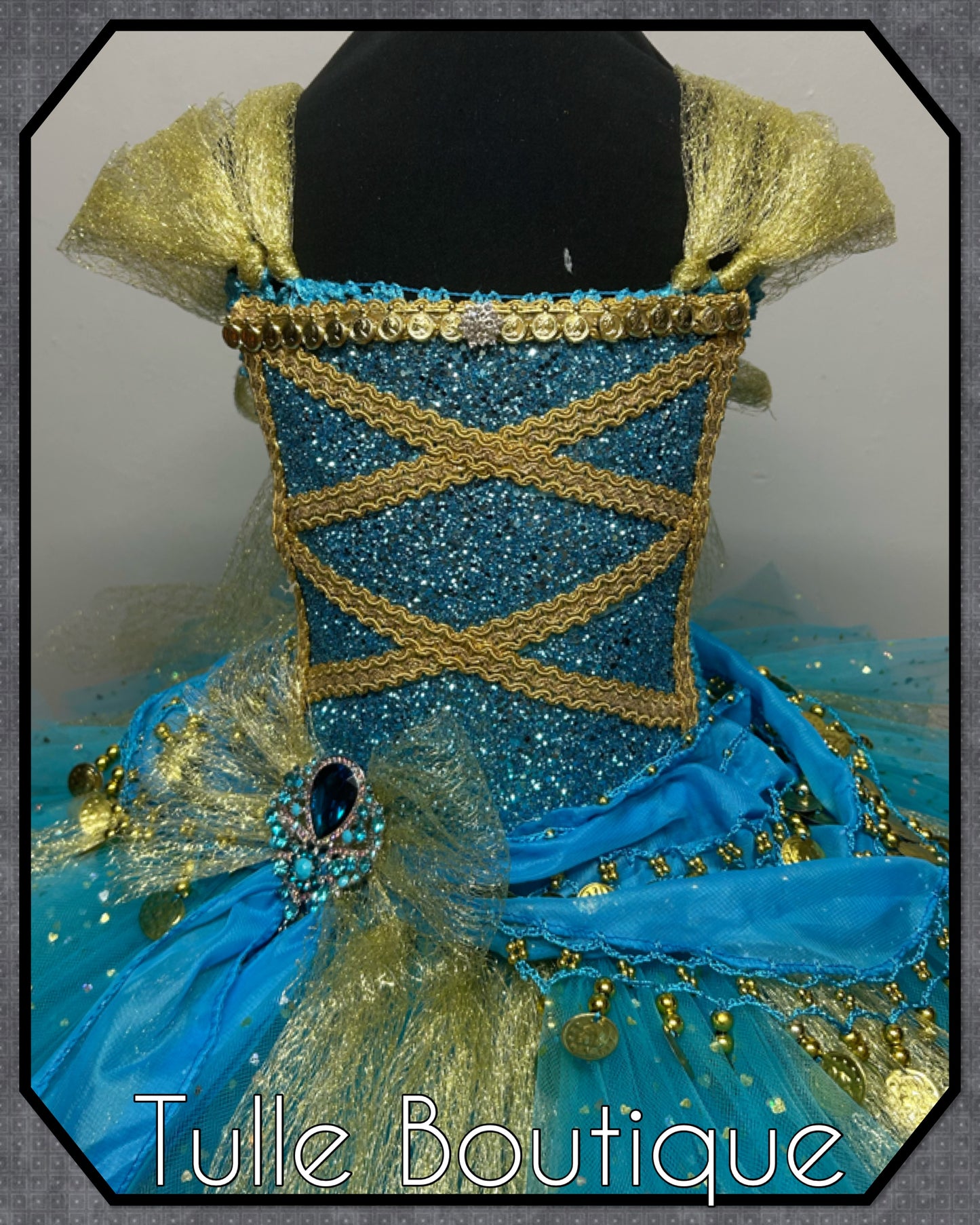 Girls toddlers Princess Jasmine tutu dress fancy dress costume