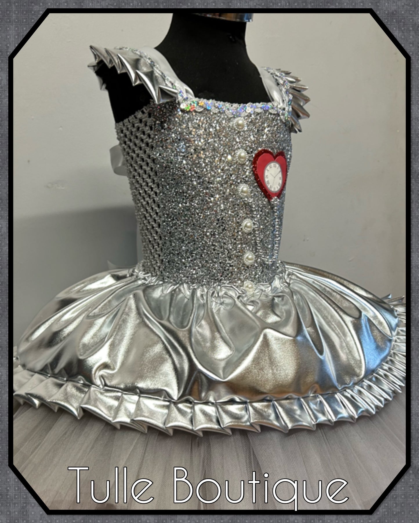 Girls Toddlers Wizard of Oz Tin man tutu dress fancy dress costume