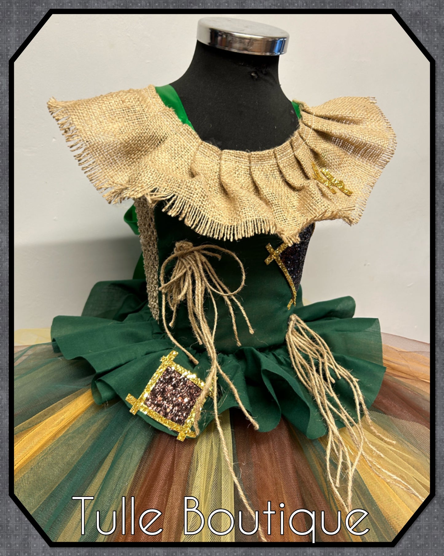 Girls Toddlers Wizard of Oz Scarecrow costume scary Halloween scarecrow tutu dress world book day costume