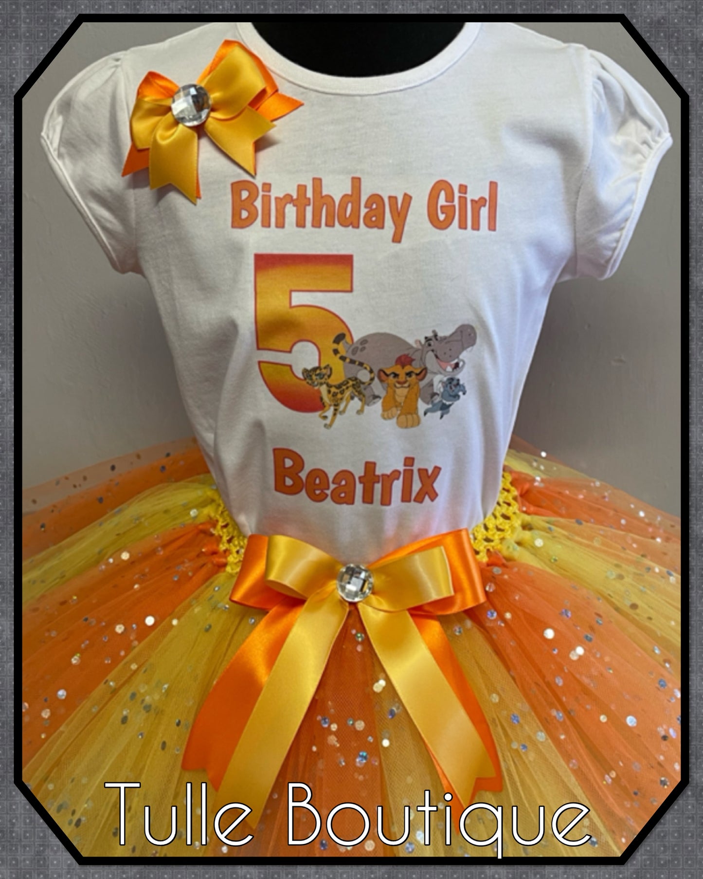 Girls Toddlers Lion Guard birthday party outfit tutu dress