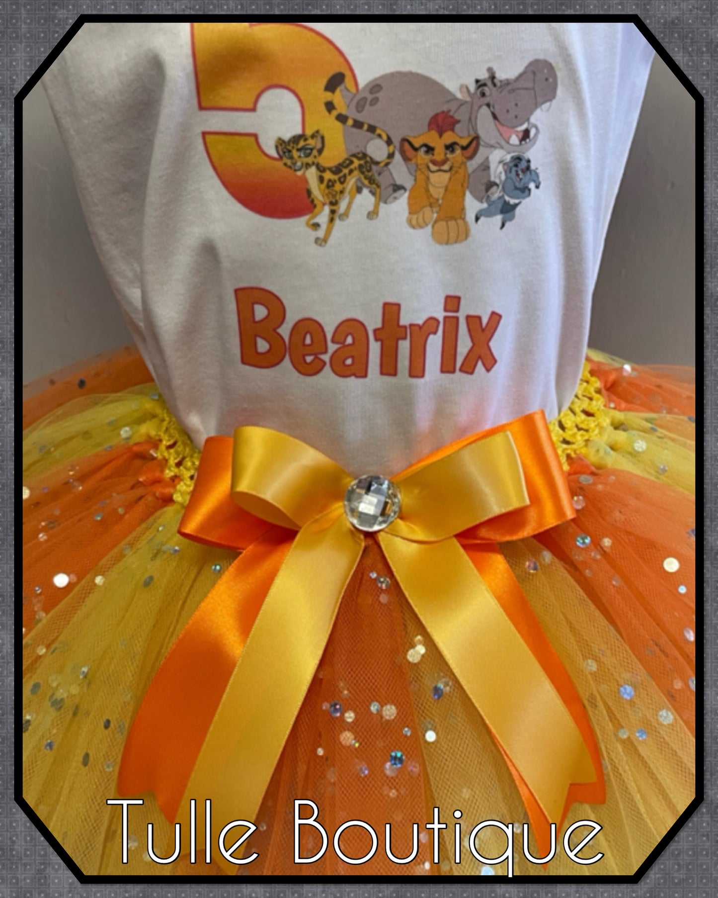 Girls Toddlers Lion Guard birthday party outfit tutu dress