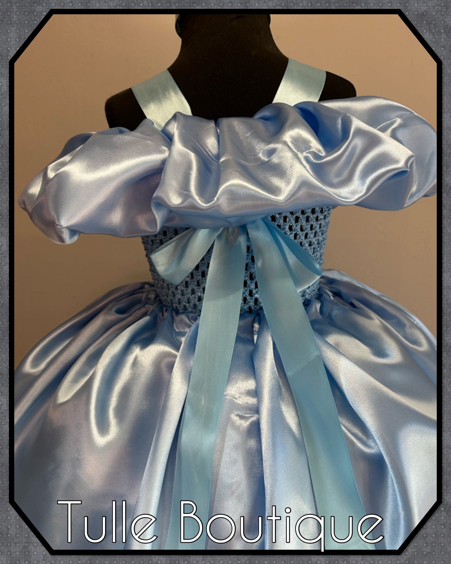 Girls toddlers Princess full length sky blue ballgown tutu dress