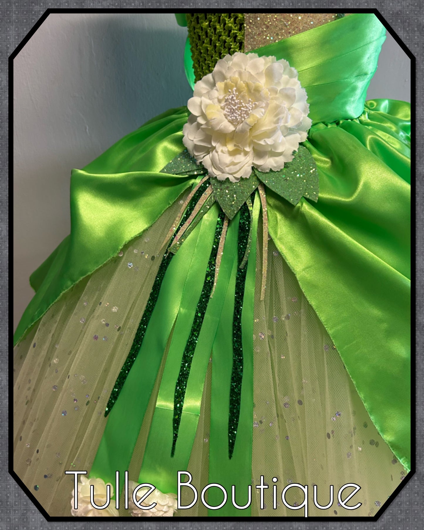 Girls Princess Tiana full length ballgown princess and the frog tutu dress