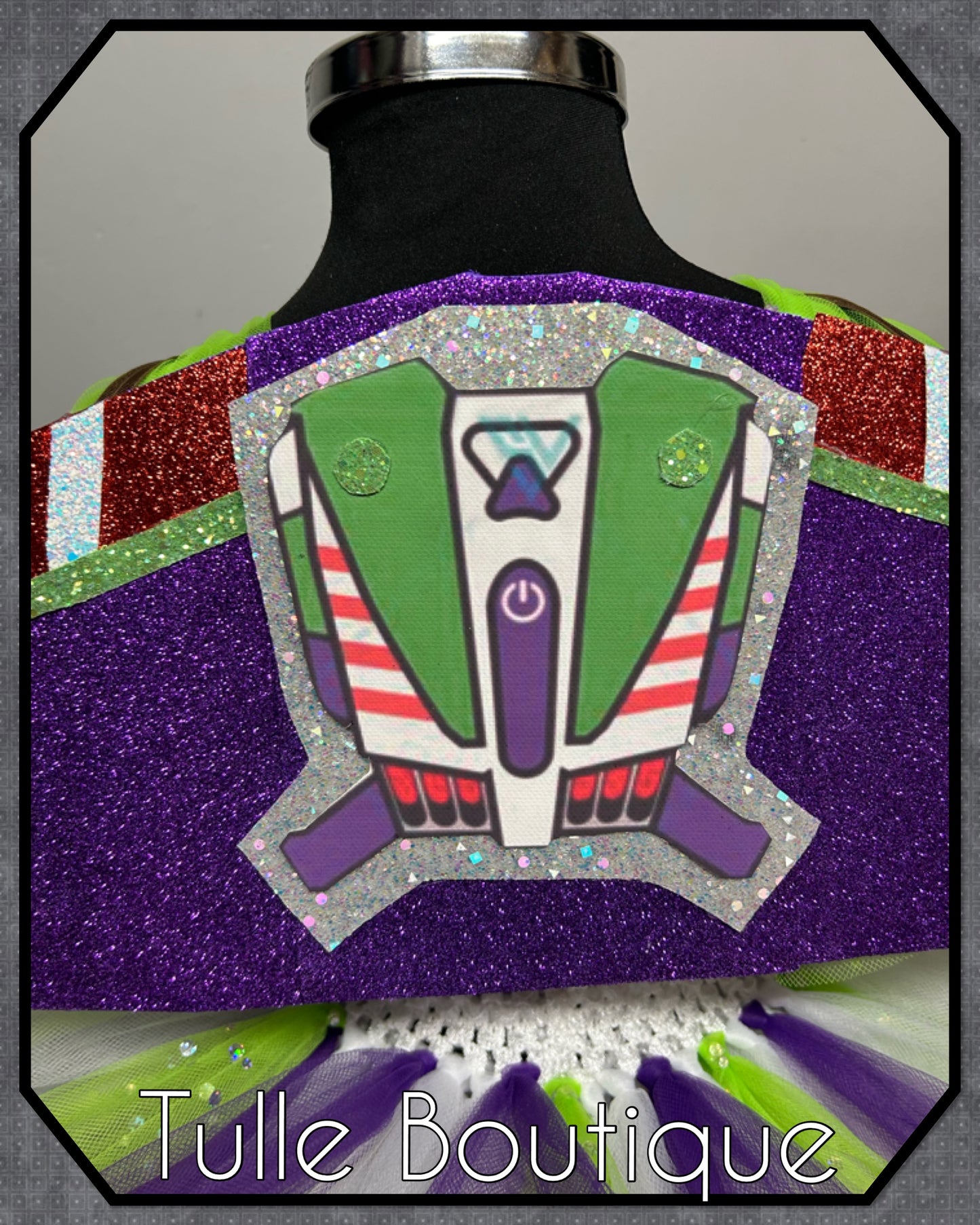 Girls toddlers Toy Story Buzz lightyear Princess ballgown tutu dress Buzz lightyear wings