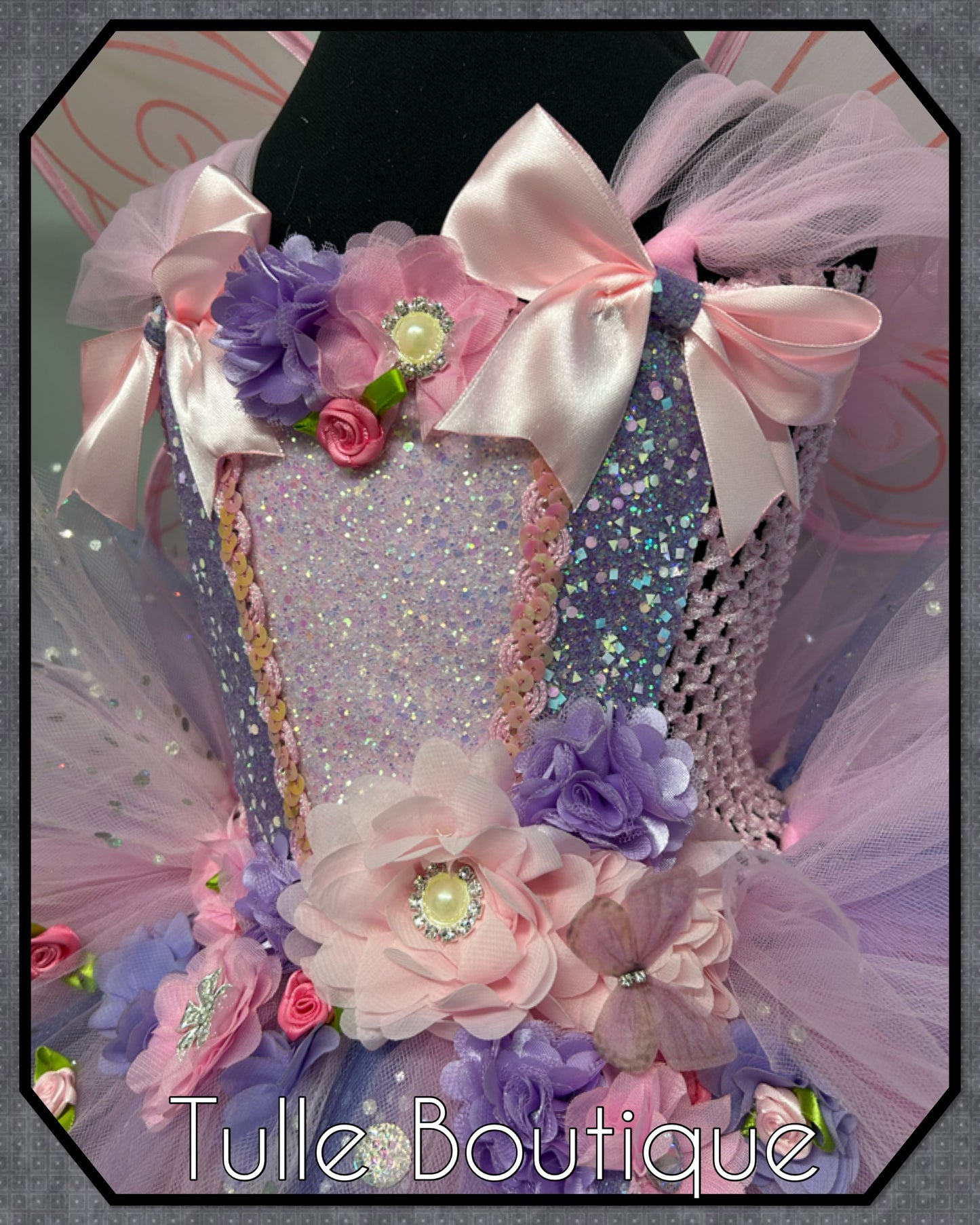 LANA. Girls toddlers pinks and lilac flower fairy princess tutu birthday party dress. Fairy first birthday.