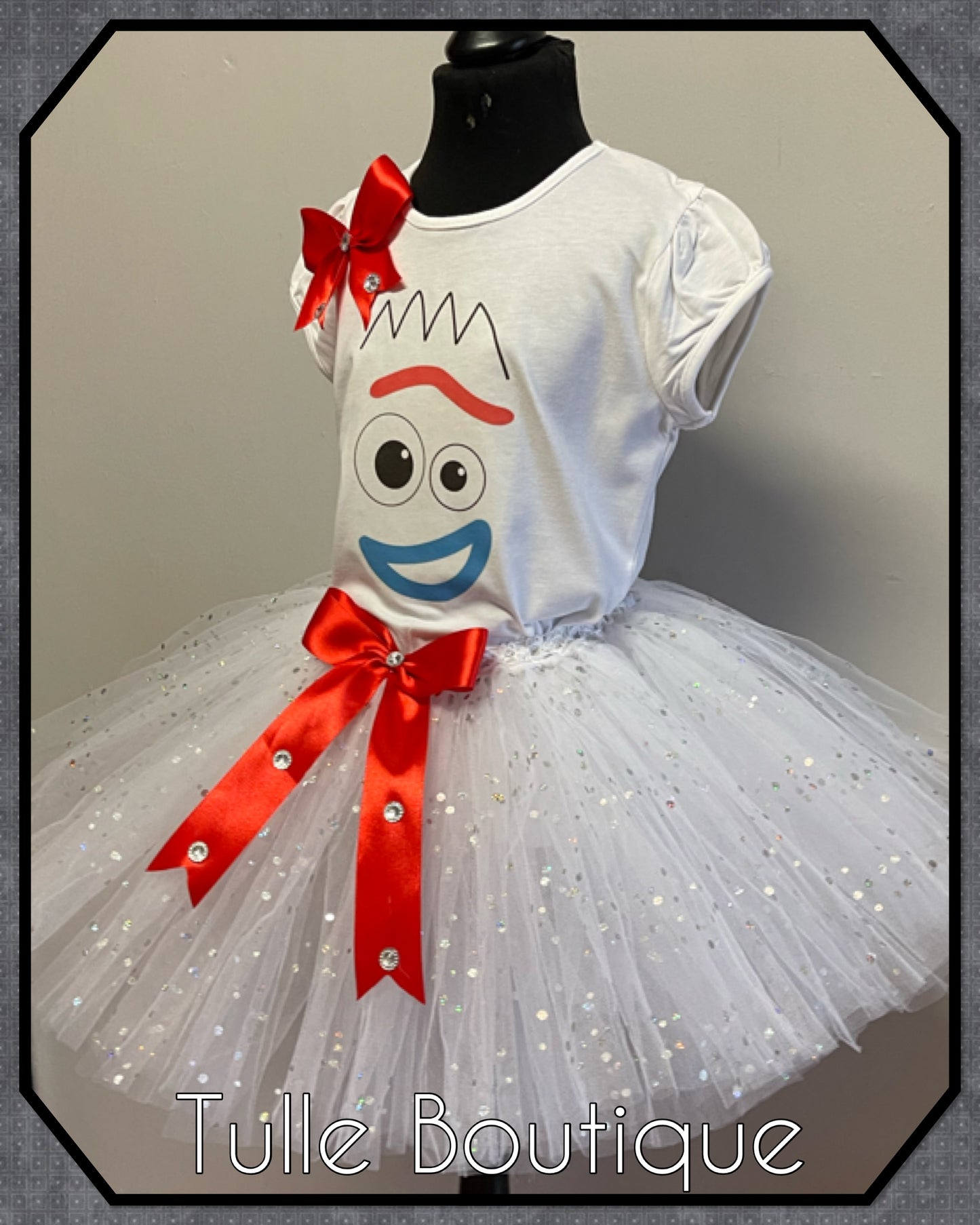 Forky T-shirt and tutu birthday party outfit