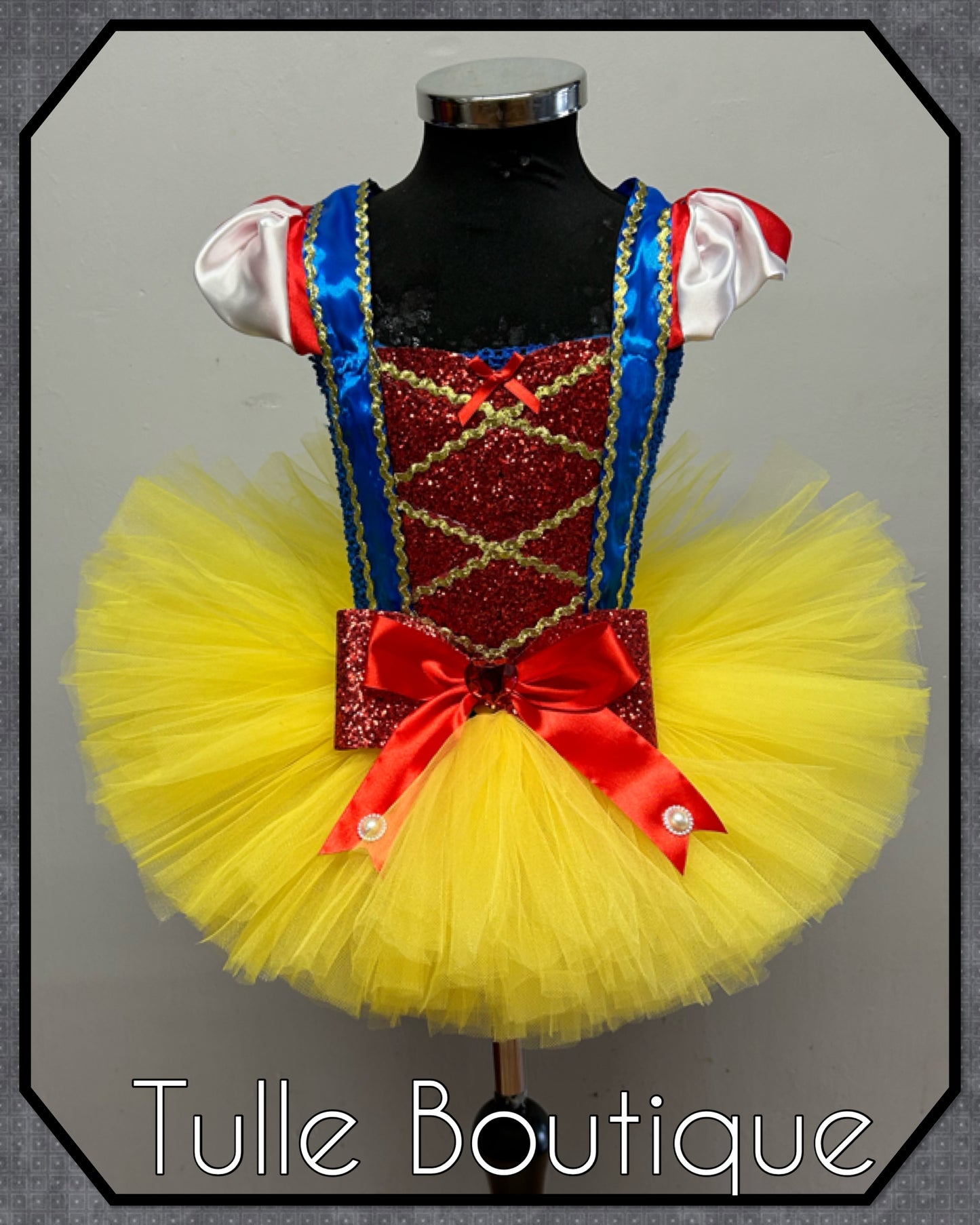 Girls Snow White Princess tutu dress fancy dress costume