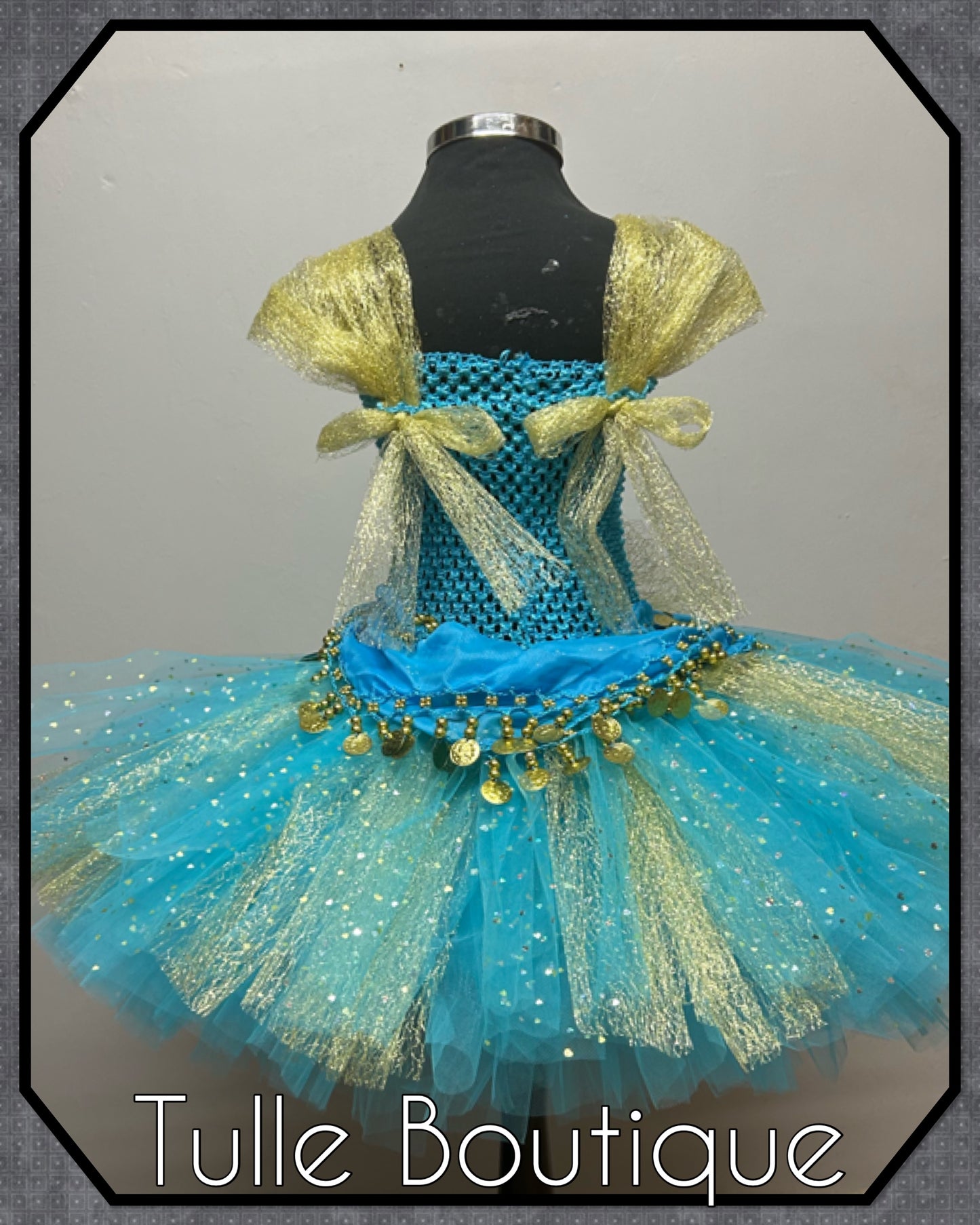 Girls toddlers Princess Jasmine tutu dress fancy dress costume