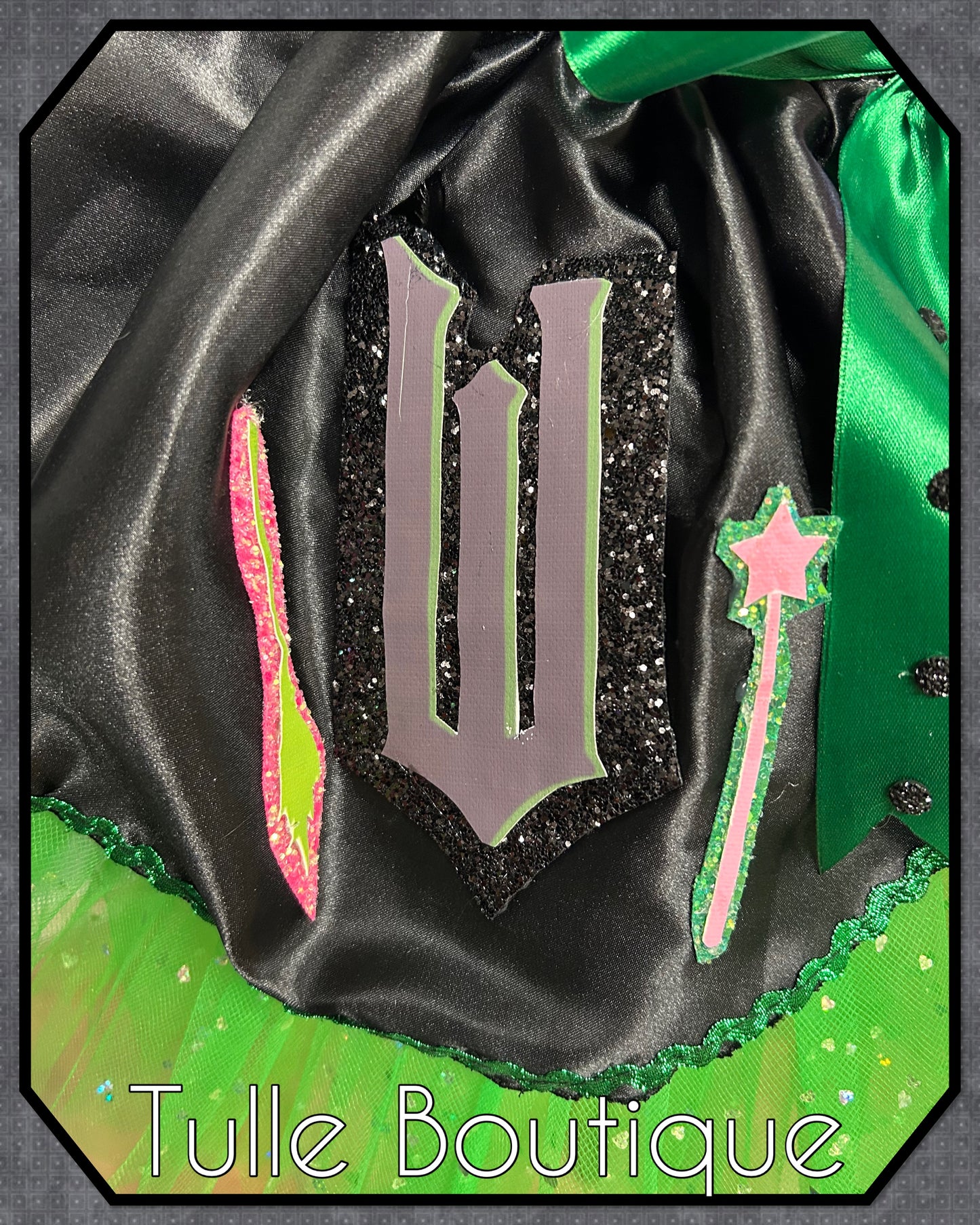 Girls Wicked Elphaba/Glinda ballgown tutu birthday party dress