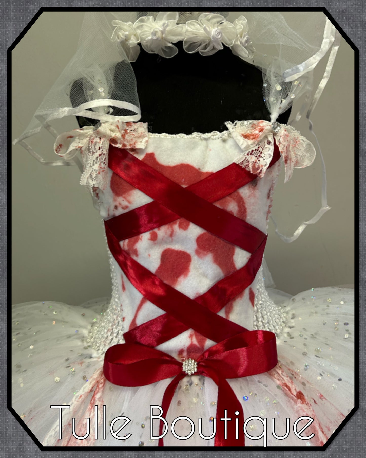 Girls Toddlers Zombie Bride dead bride dress halloween party tutu dress
