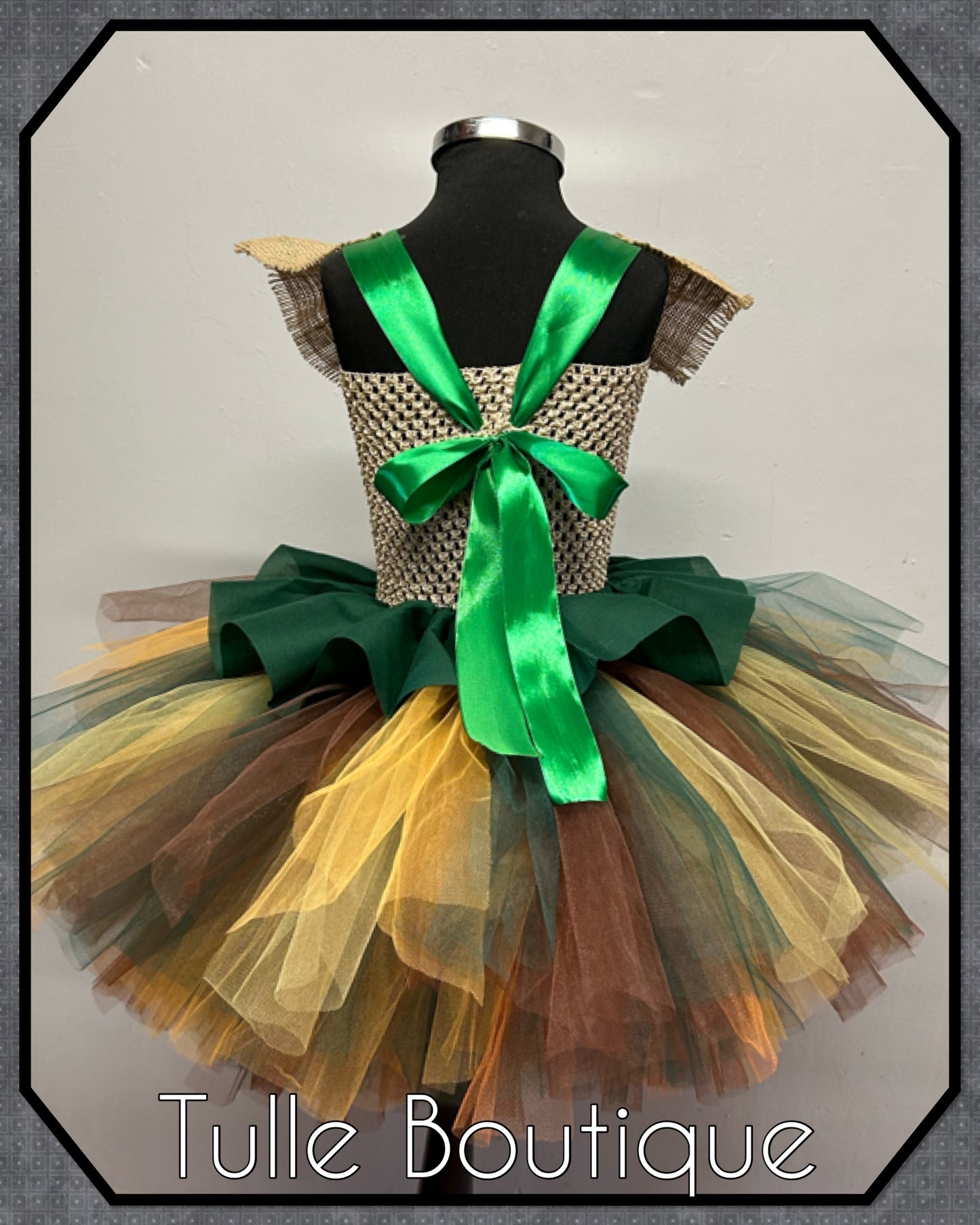 Girls Toddlers Wizard of Oz Scarecrow costume scary Halloween scarecrow tutu dress world book day costume