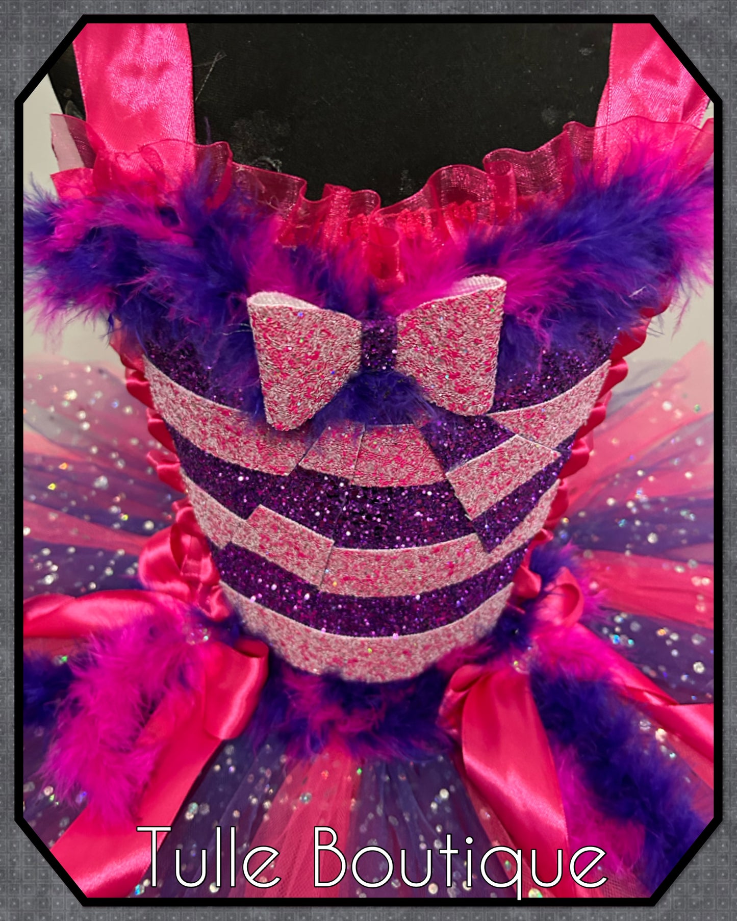 Girls Cheshire Cat world book day Alice in wonderland birthday party tutu dress
