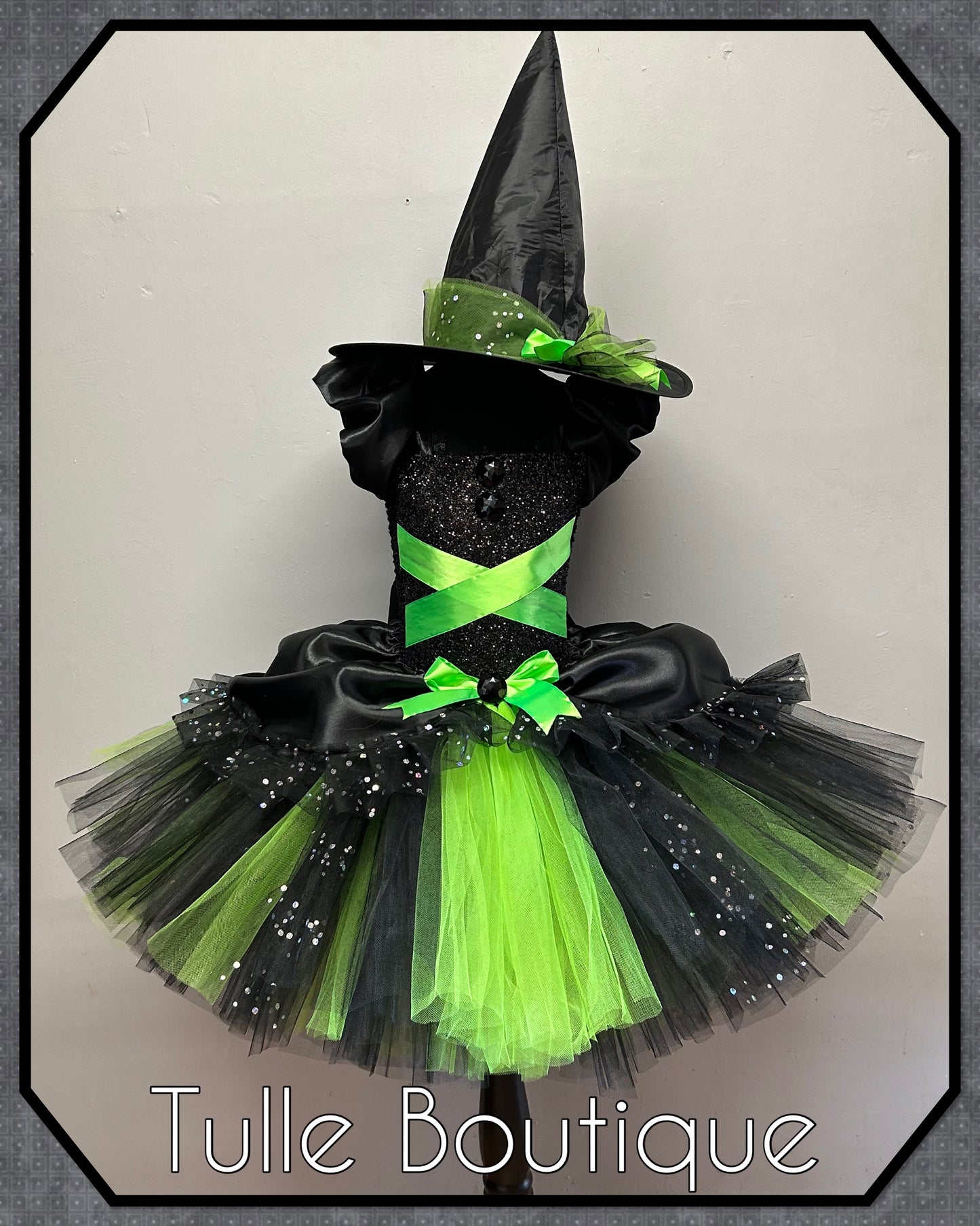 Girls Toddlers Wizard of Oz Wicked Witch of the west Elphaba costume tutu dress