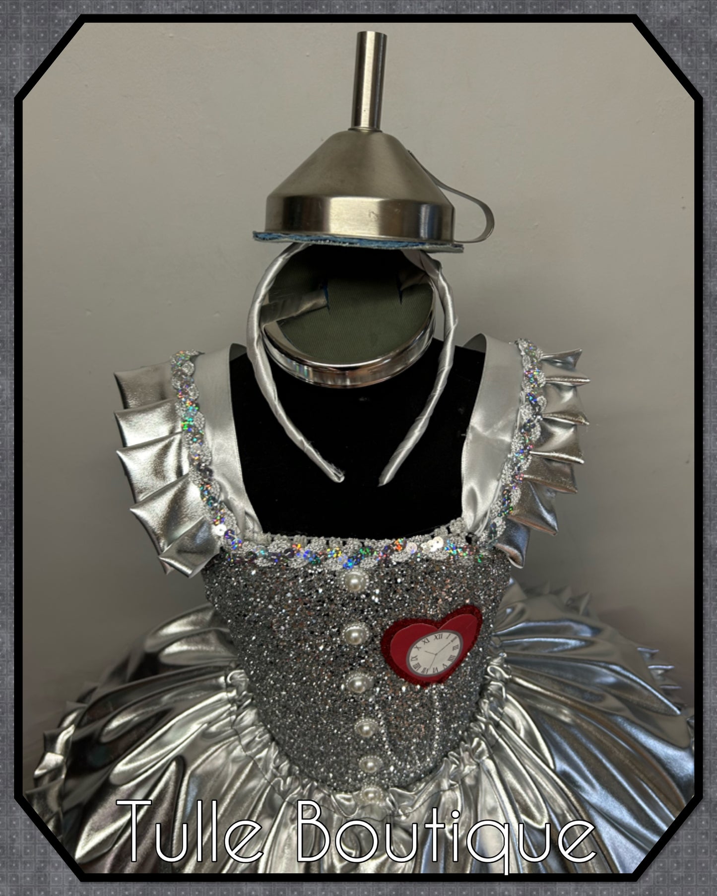 Girls Toddlers Wizard of Oz Tin man tutu dress fancy dress costume