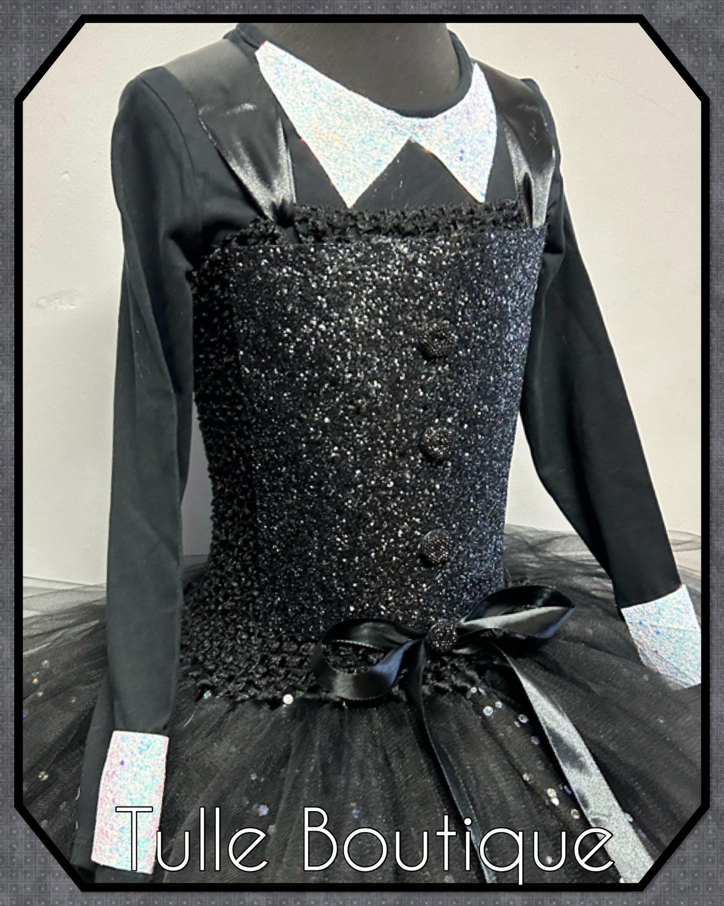 Wednesday Addams halloween birthday party tutu dress