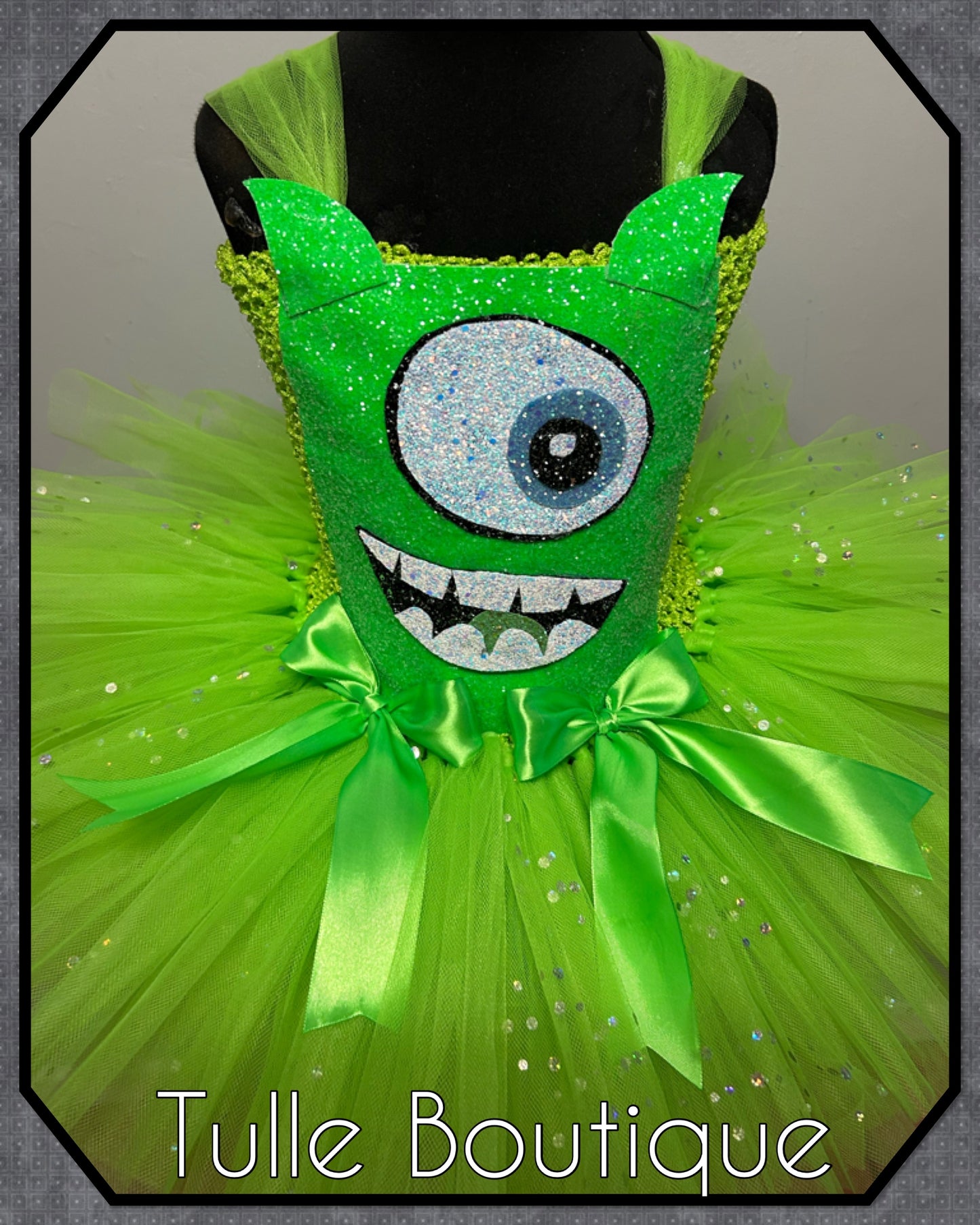 Girls Monsters Inc Mike costume Halloween birthday world book tutu dress