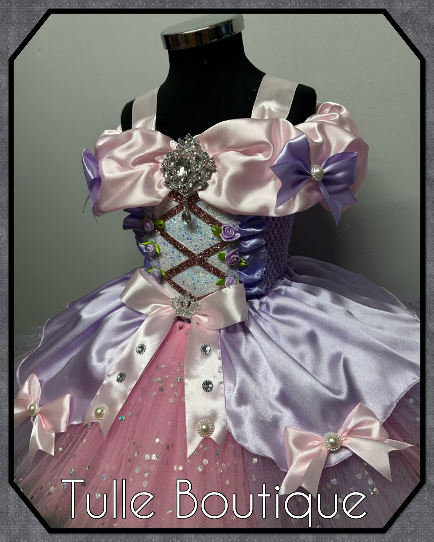 Girls toddlers Tangled Princess Rapunzel ballgown tutu dress