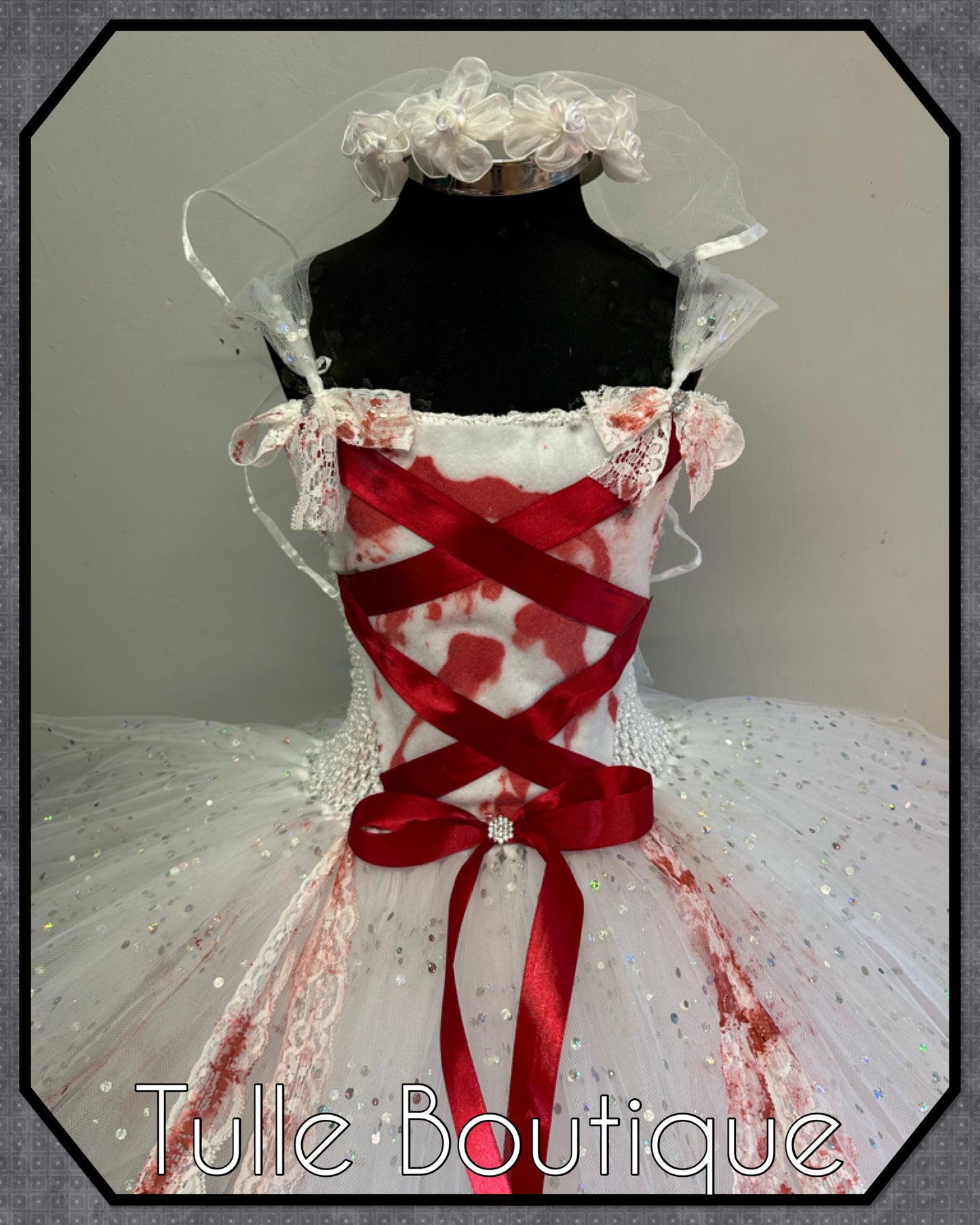 Girls Toddlers Zombie Bride dead bride dress halloween party tutu dress